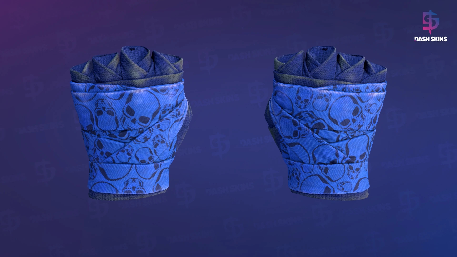★ Hand Wraps | Cobalt Skulls (Well-Worn) Screenshot Playside