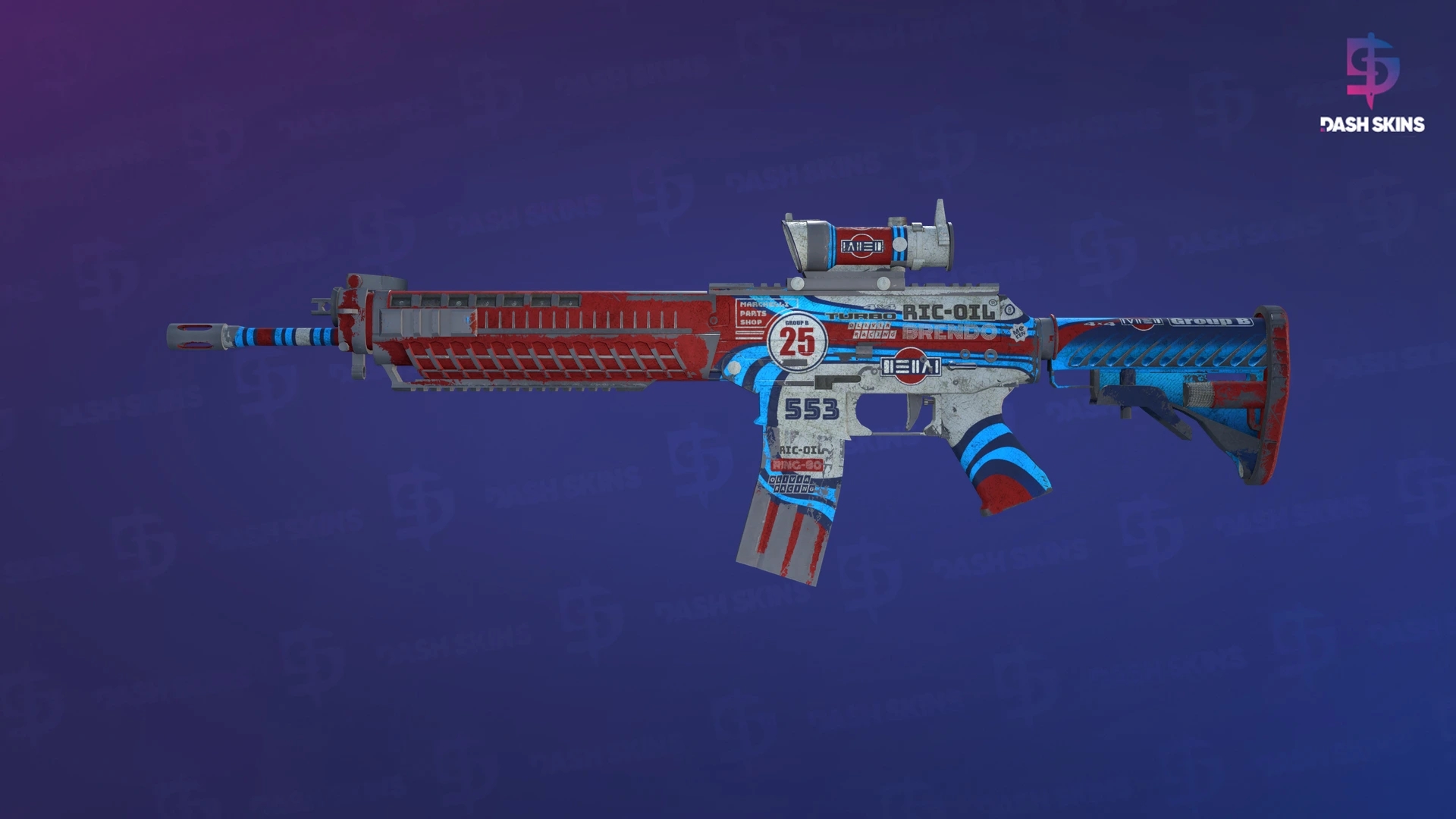 SG 553 | Integrale (Battle-Scarred) Screenshot Playside