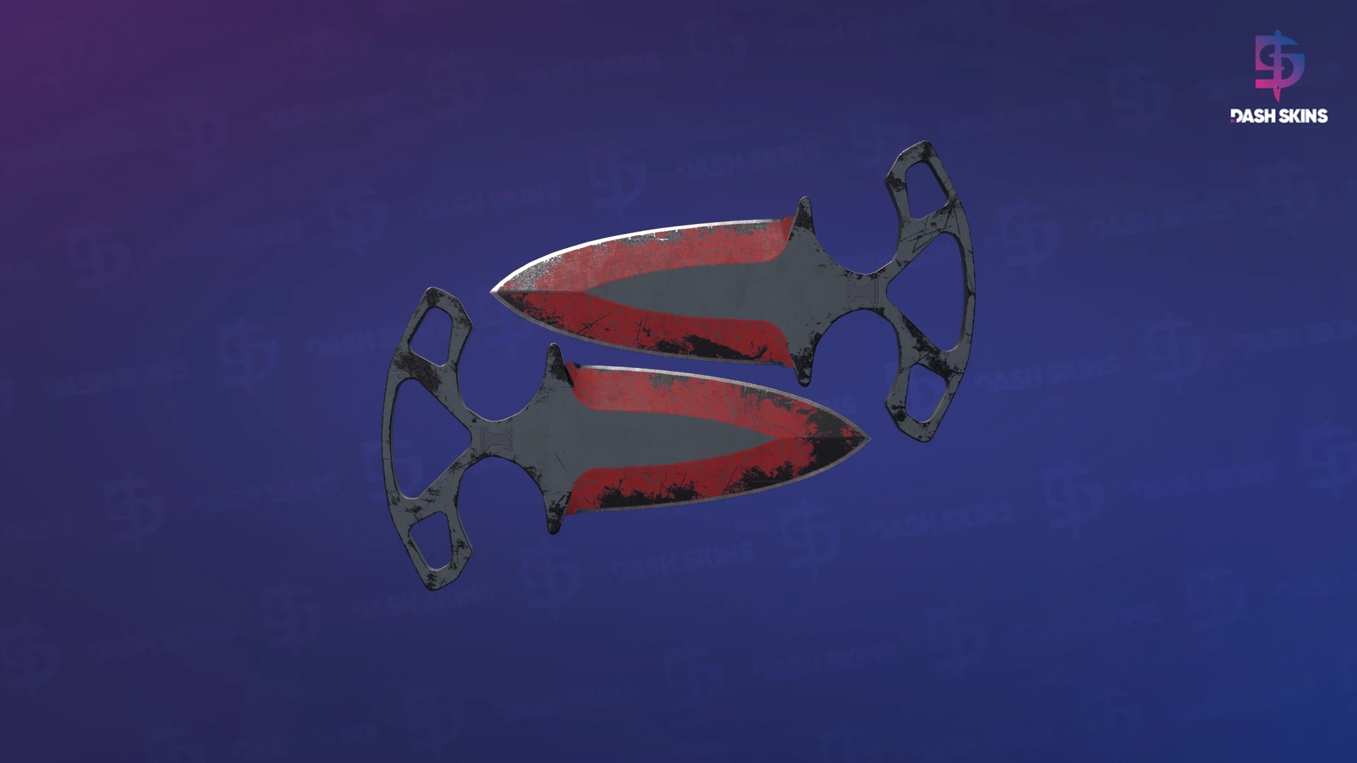 ★ Shadow Daggers | Crimson Web (Battle-Scarred) Screenshot Playside