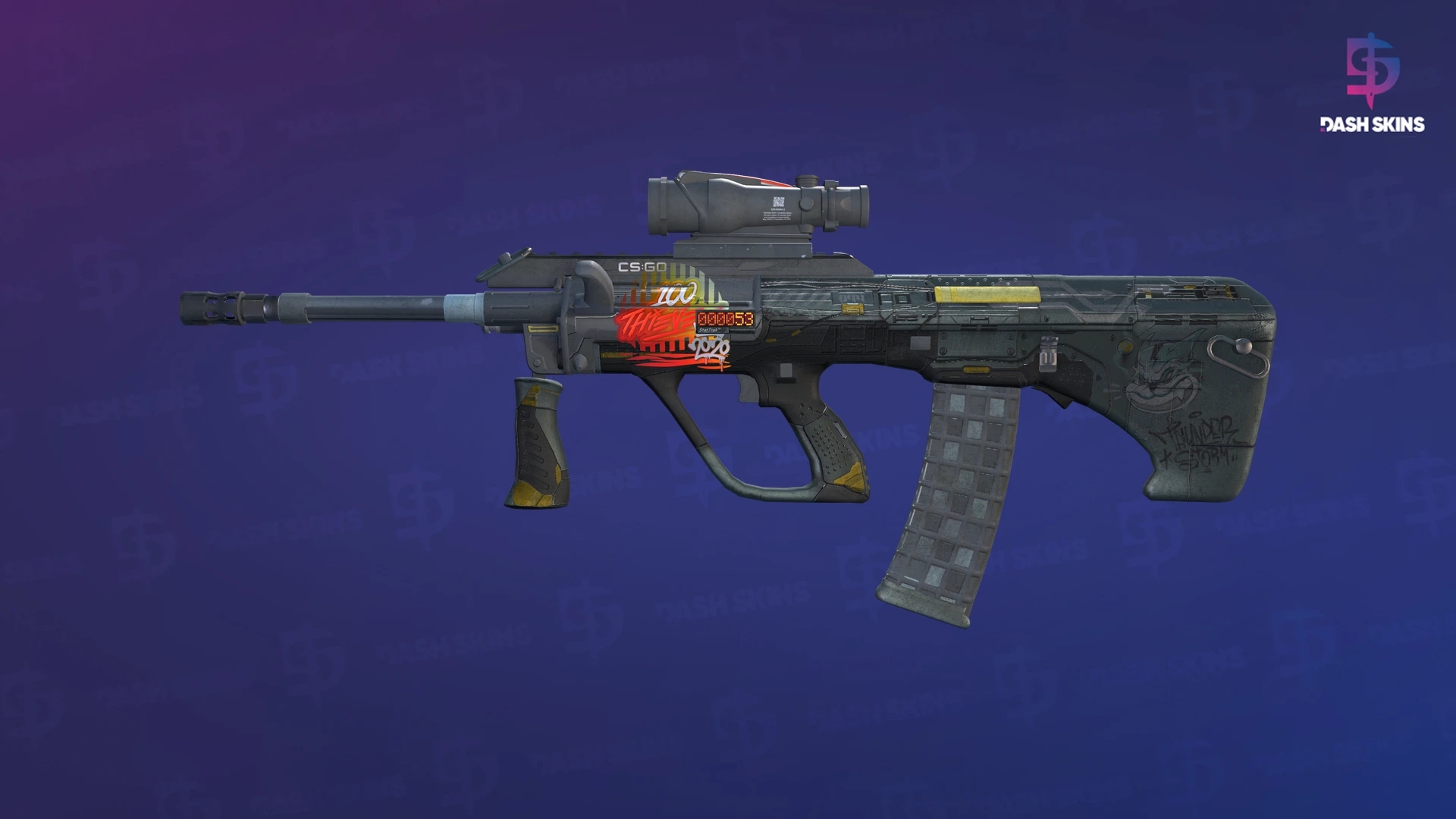StatTrak™ AUG | Tom Cat (Battle-Scarred) Screenshot Playside