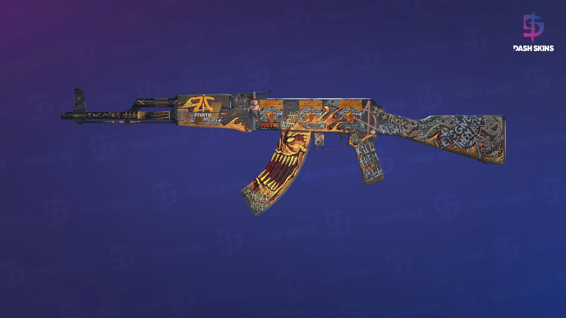 StatTrak™ AK-47 | Searing Rage (Well-Worn) Screenshot Playside