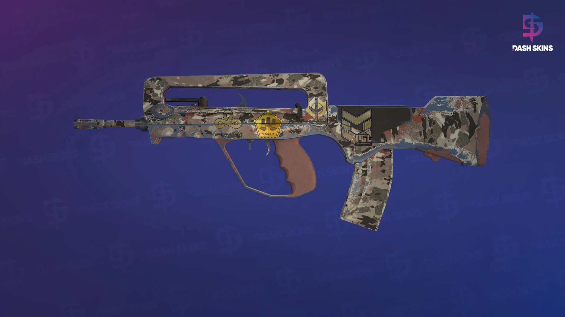 Souvenir FAMAS | CaliCamo (Field-Tested) Screenshot Playside