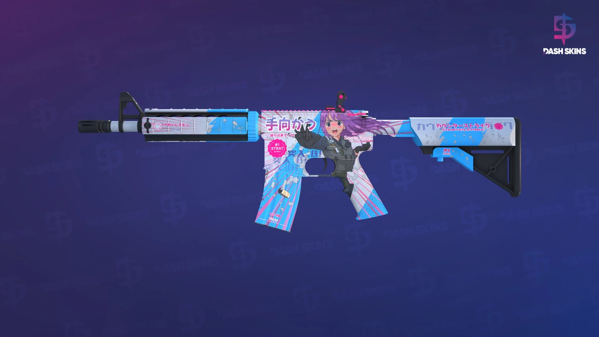 M4A4 | Temukau (Minimal Wear) Screenshot Playside