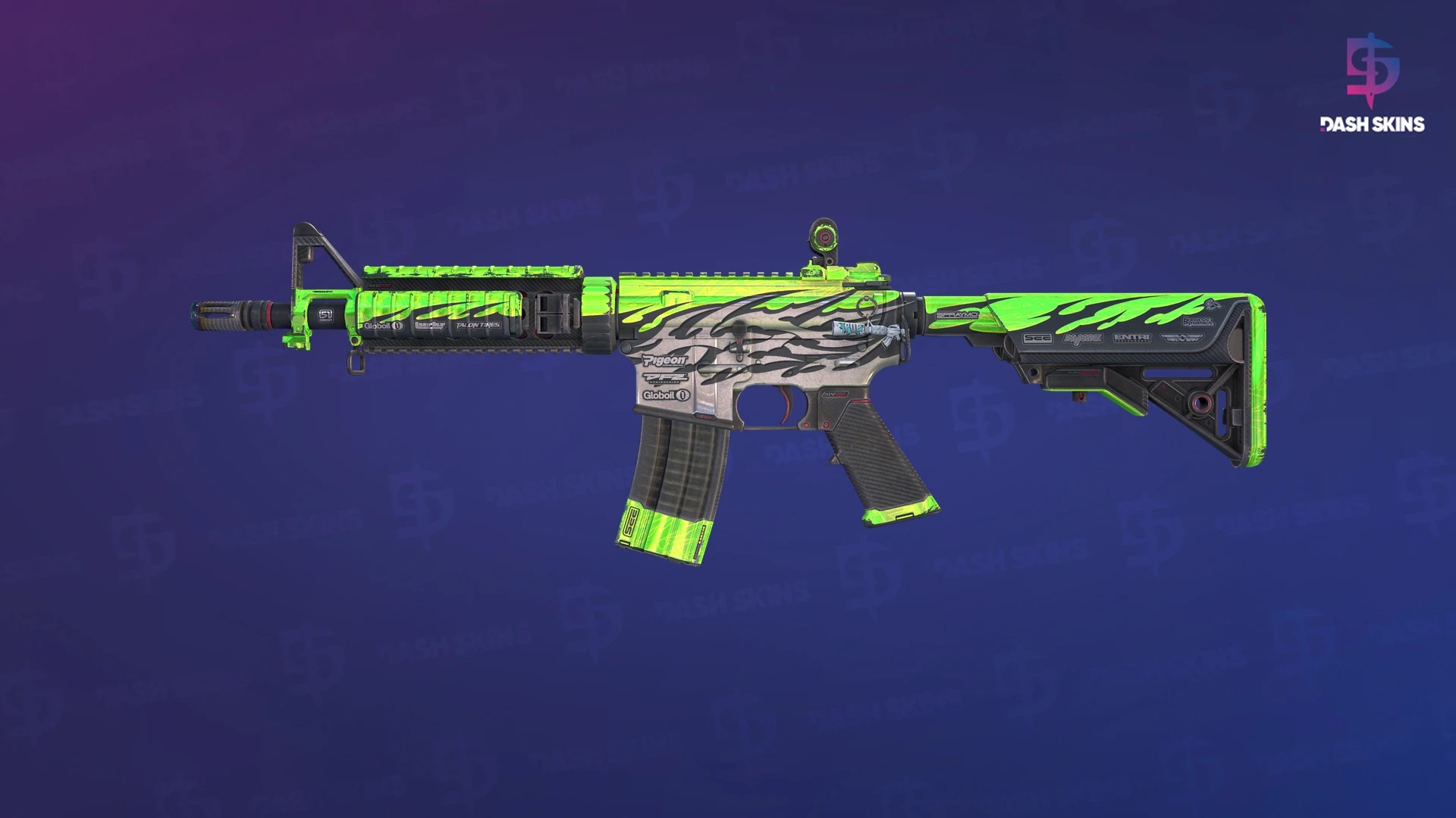 M4A4 | Full Throttle (Well-Worn) Screenshot Playside