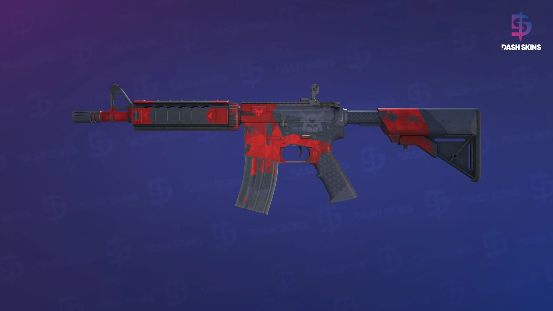 M4A4 | Evil Daimyo (Well-Worn) Screenshot Playside