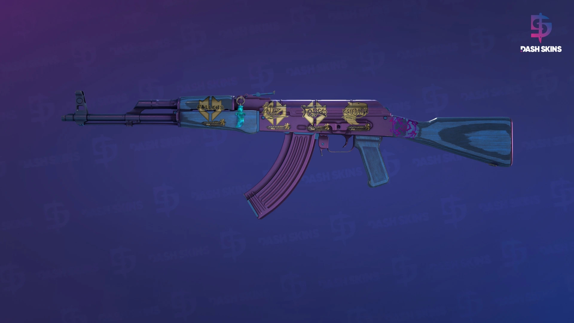 AK-47 | Midnight Laminate (Minimal Wear) Screenshot Playside