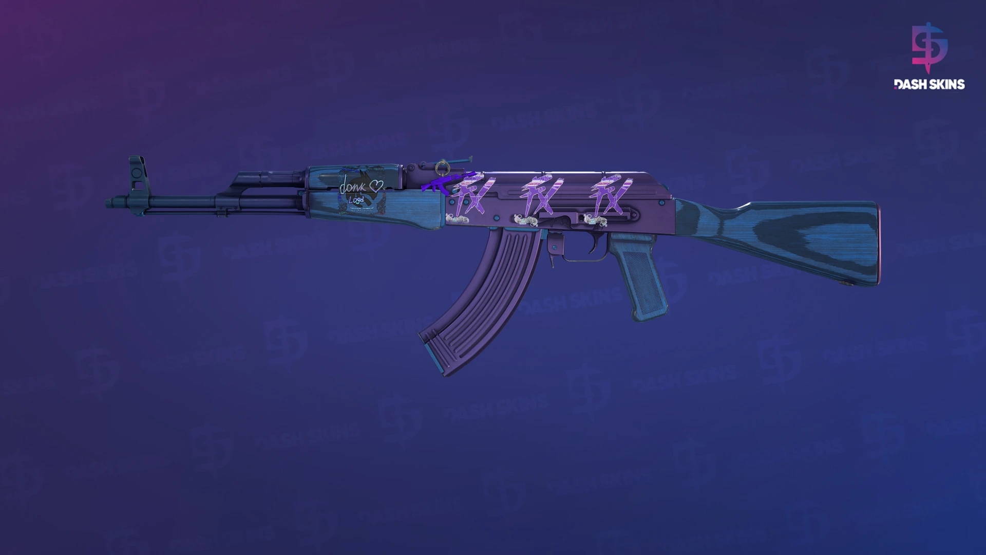 AK-47 | Midnight Laminate (Minimal Wear) Screenshot Playside