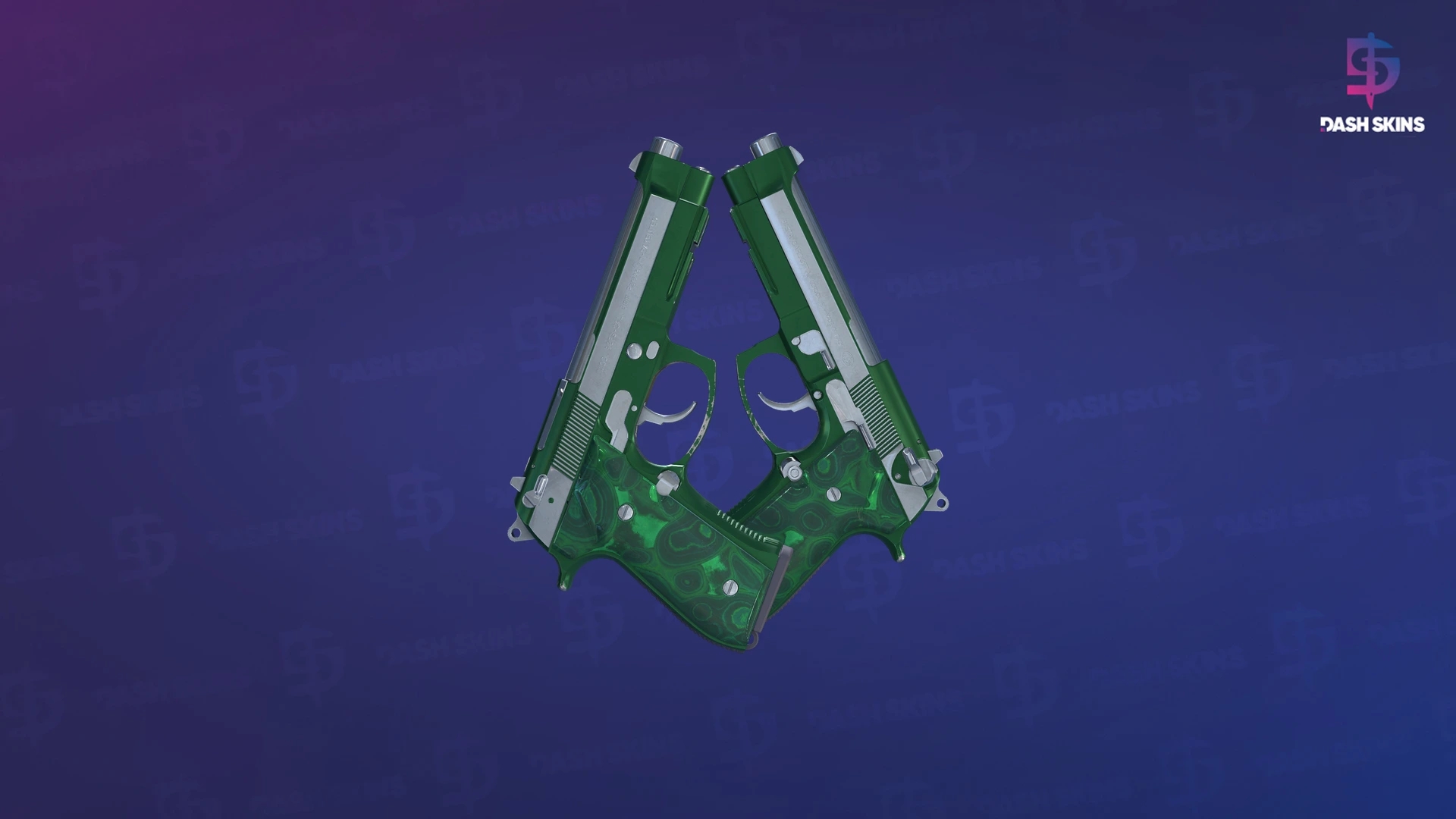 Dual Berettas | Polished Malachite (Minimal Wear) Screenshot Playside
