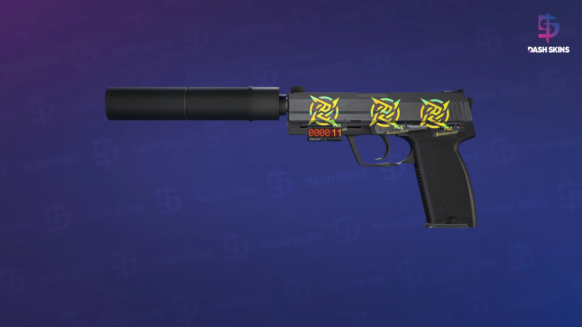 StatTrak™ USP-S | Stainless (Field-Tested) Screenshot Playside