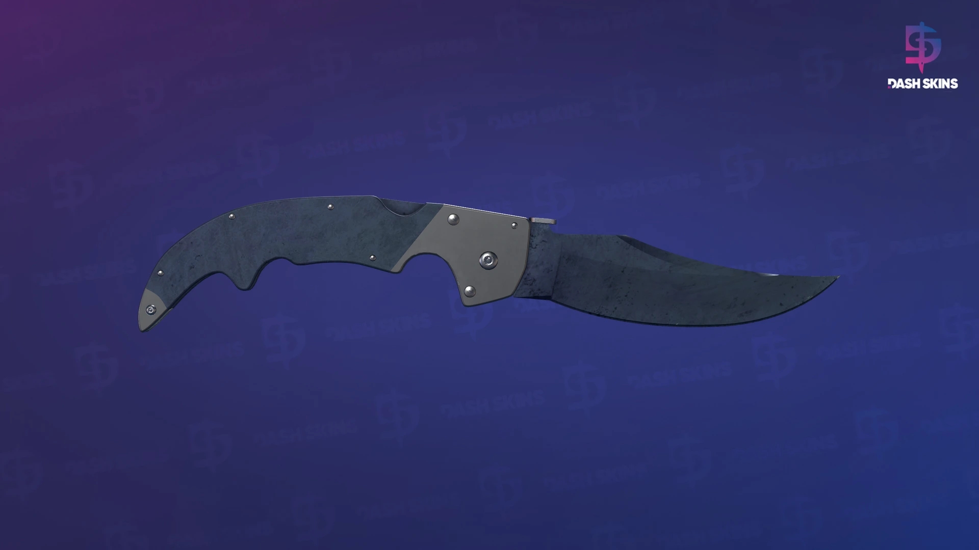 ★ Falchion Knife | Blue Steel (Battle-Scarred) Screenshot Playside