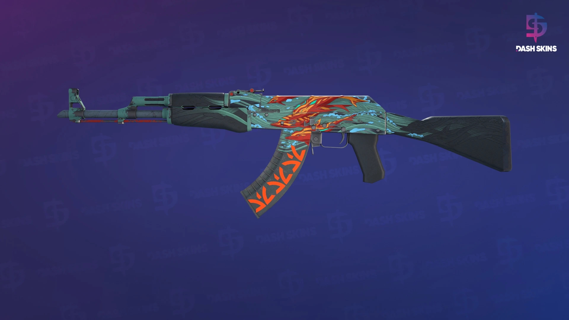 AK-47 | Aquamarine Revenge (Field-Tested) Screenshot Playside
