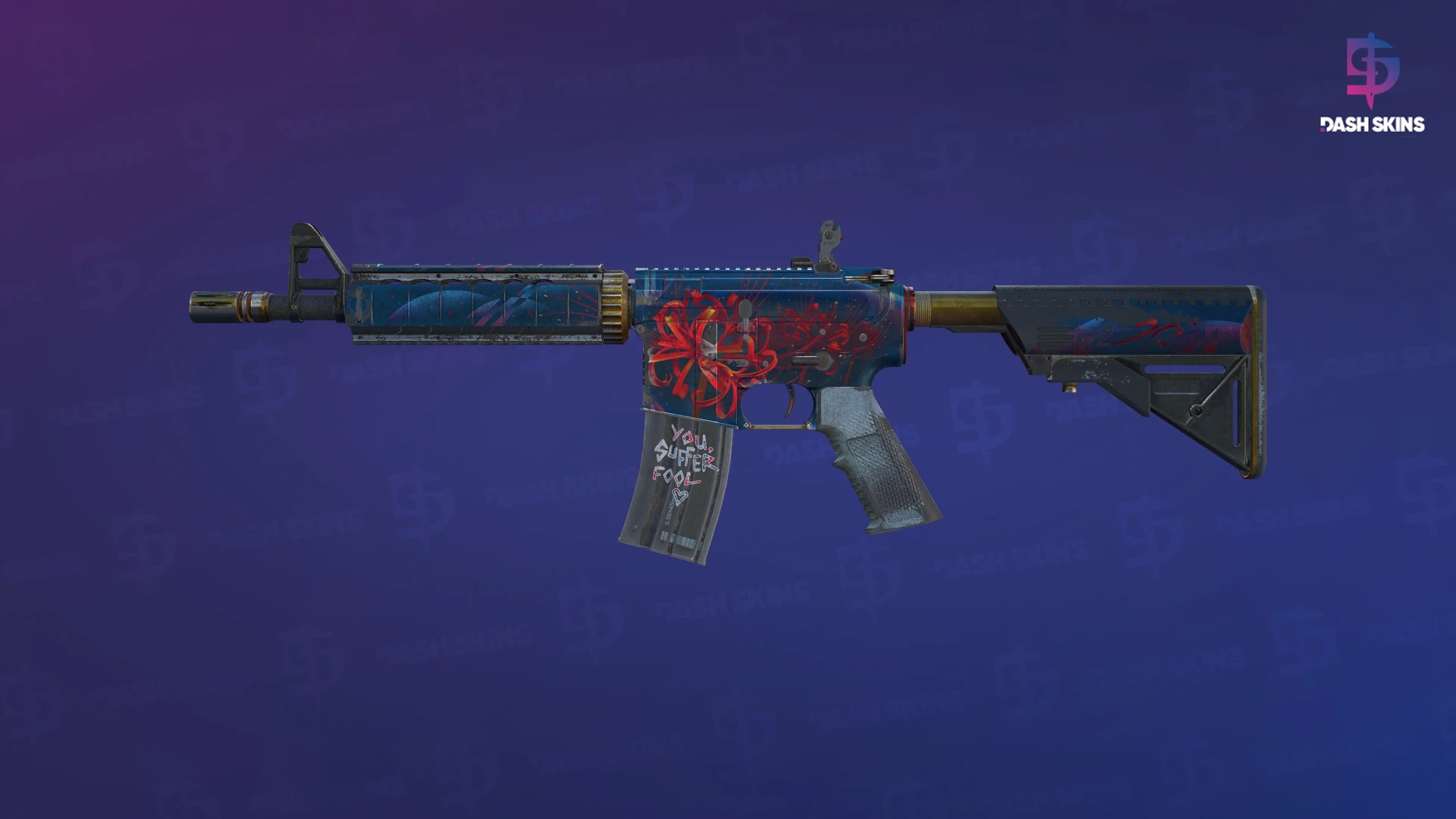M4A4 | Spider Lily (Battle-Scarred) Screenshot Playside