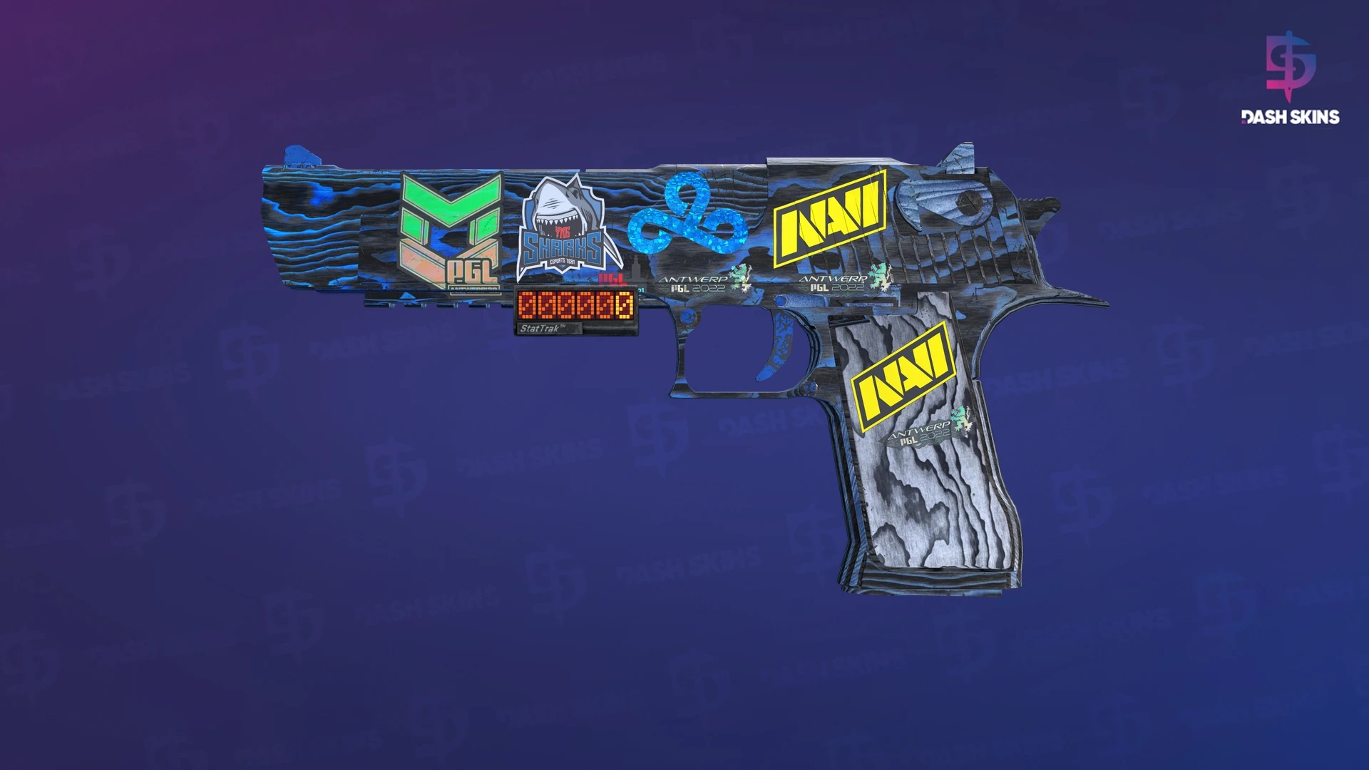 StatTrak™ Desert Eagle | Blue Ply (Well-Worn) Screenshot Playside