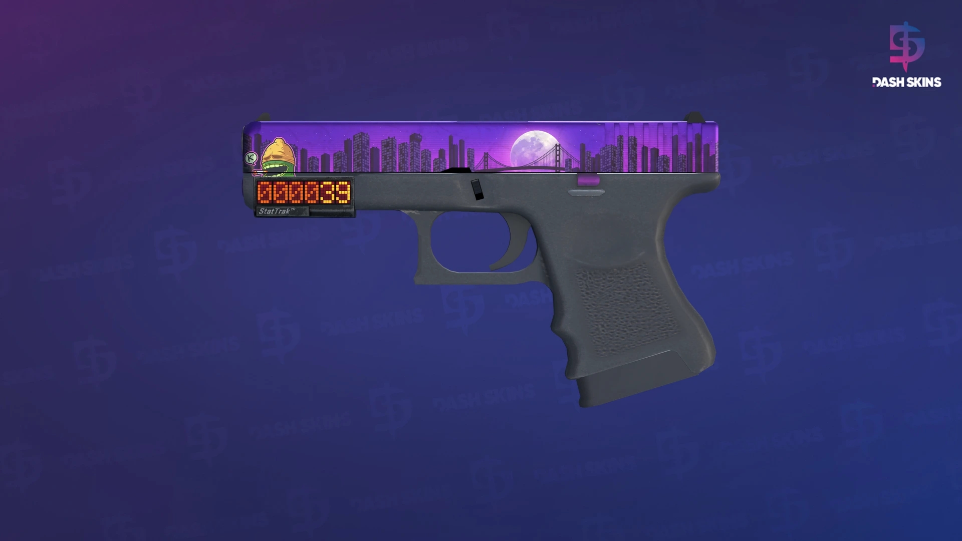 StatTrak™ Glock-18 | Moonrise (Minimal Wear) Screenshot Playside