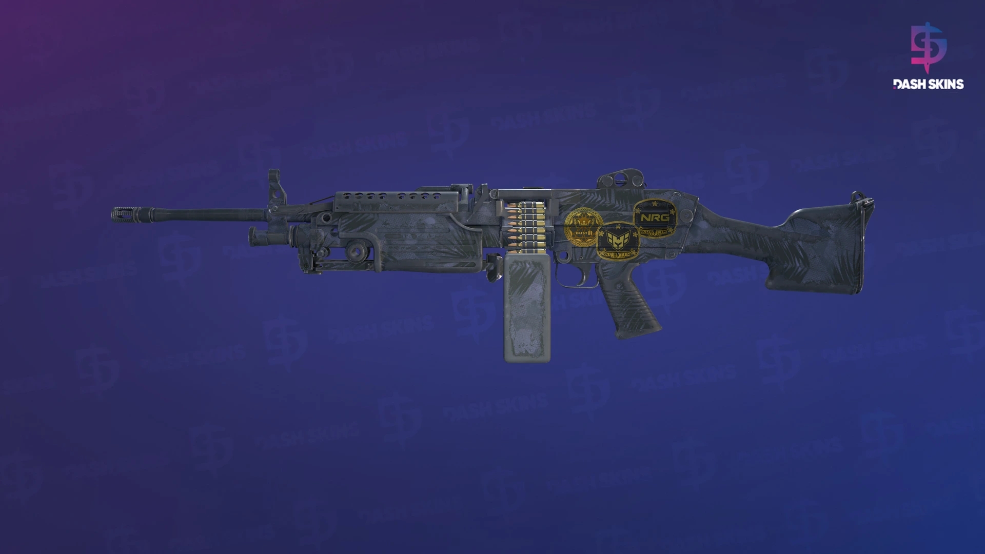 Souvenir M249 | Midnight Palm (Battle-Scarred) Screenshot Playside