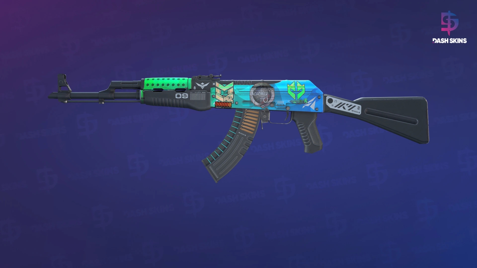 StatTrak™ AK-47 | Ice Coaled (Minimal Wear) Screenshot Playside