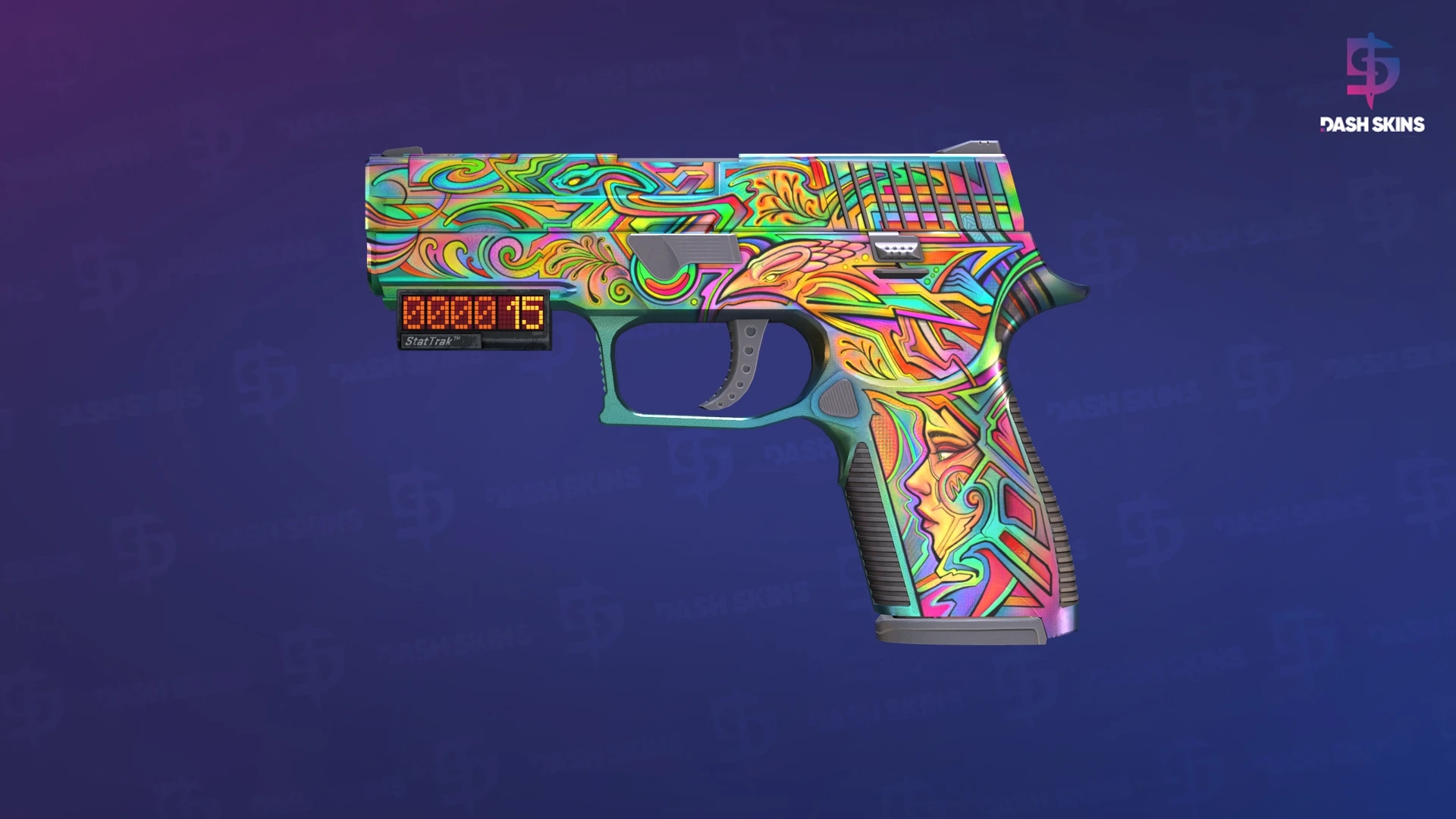 StatTrak™ P250 | Visions (Minimal Wear) Screenshot Playside