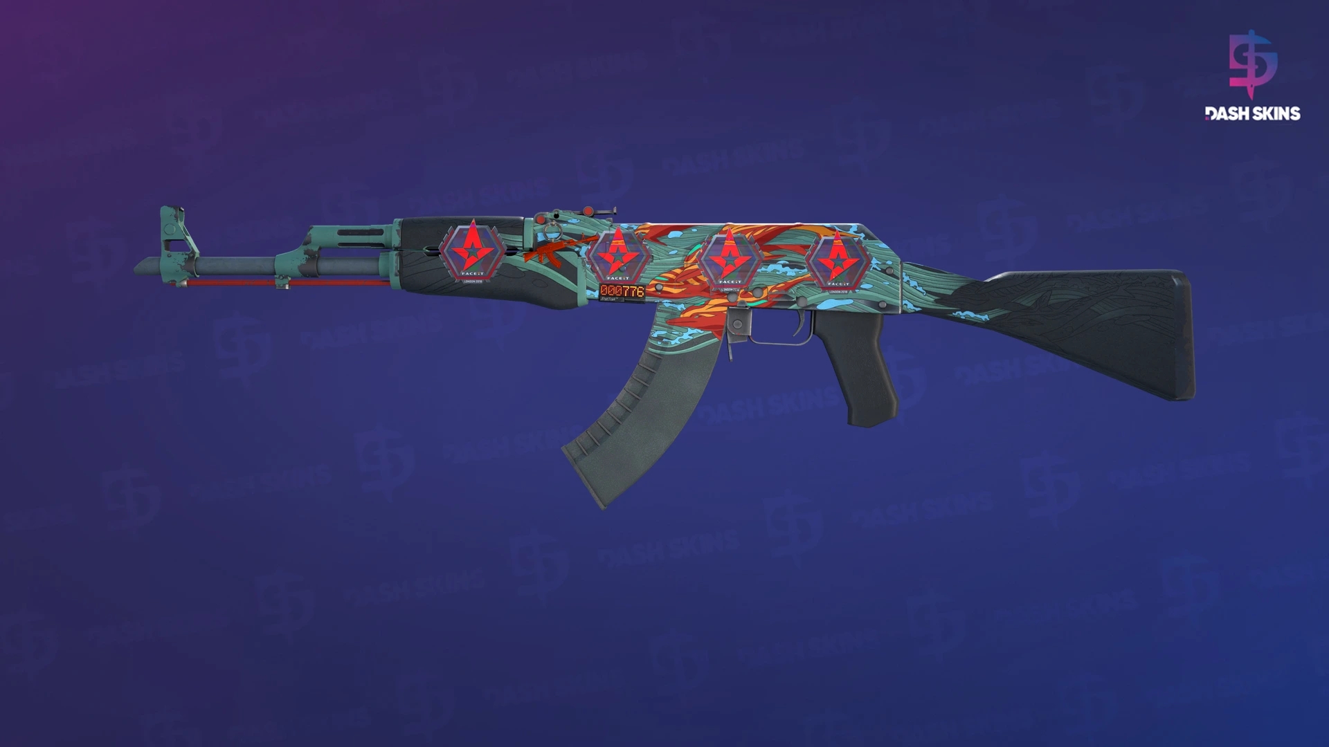 StatTrak™ AK-47 | Aquamarine Revenge (Field-Tested) Screenshot Playside