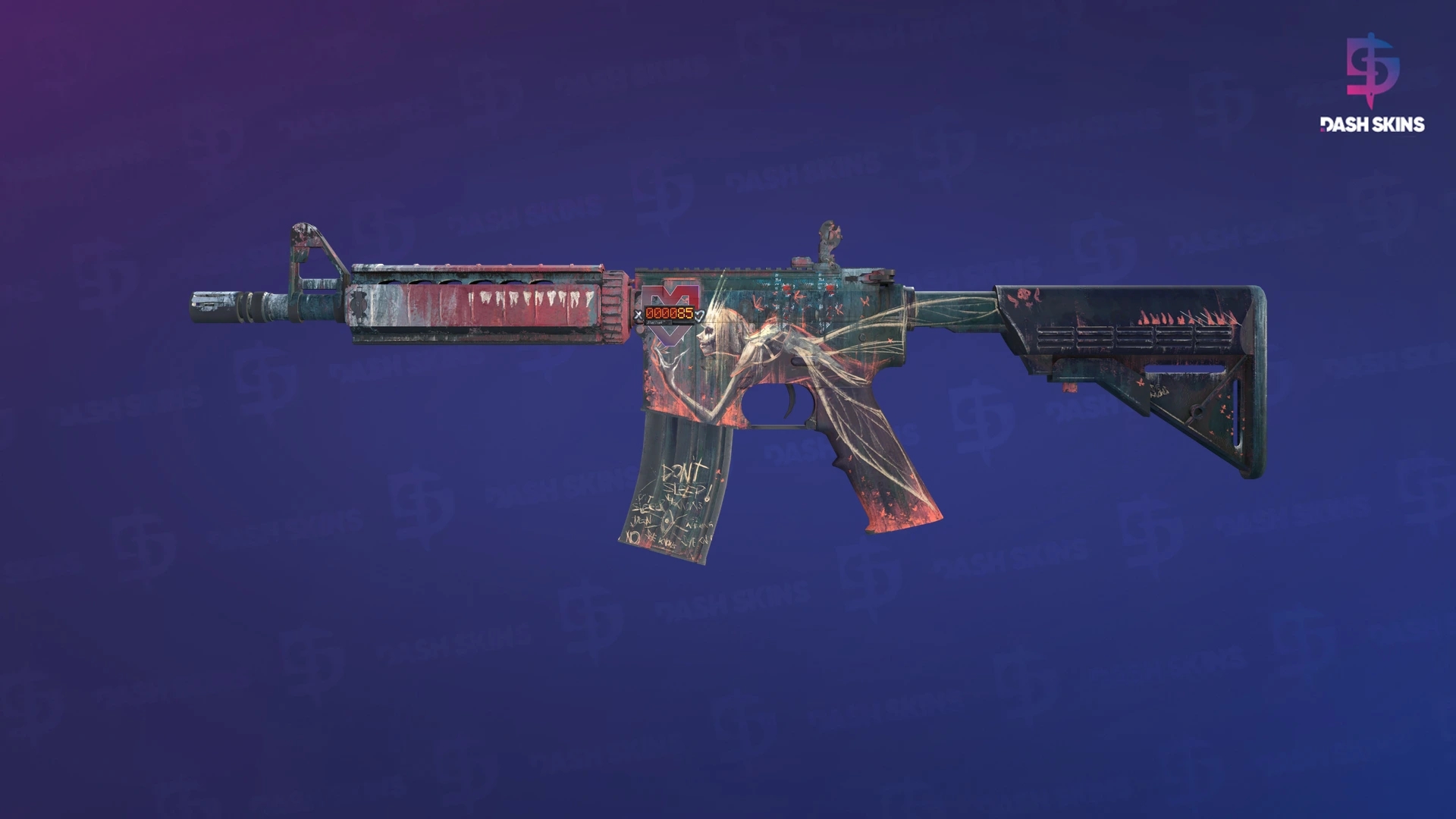 StatTrak™ M4A4 | Tooth Fairy (Well-Worn) Screenshot Playside