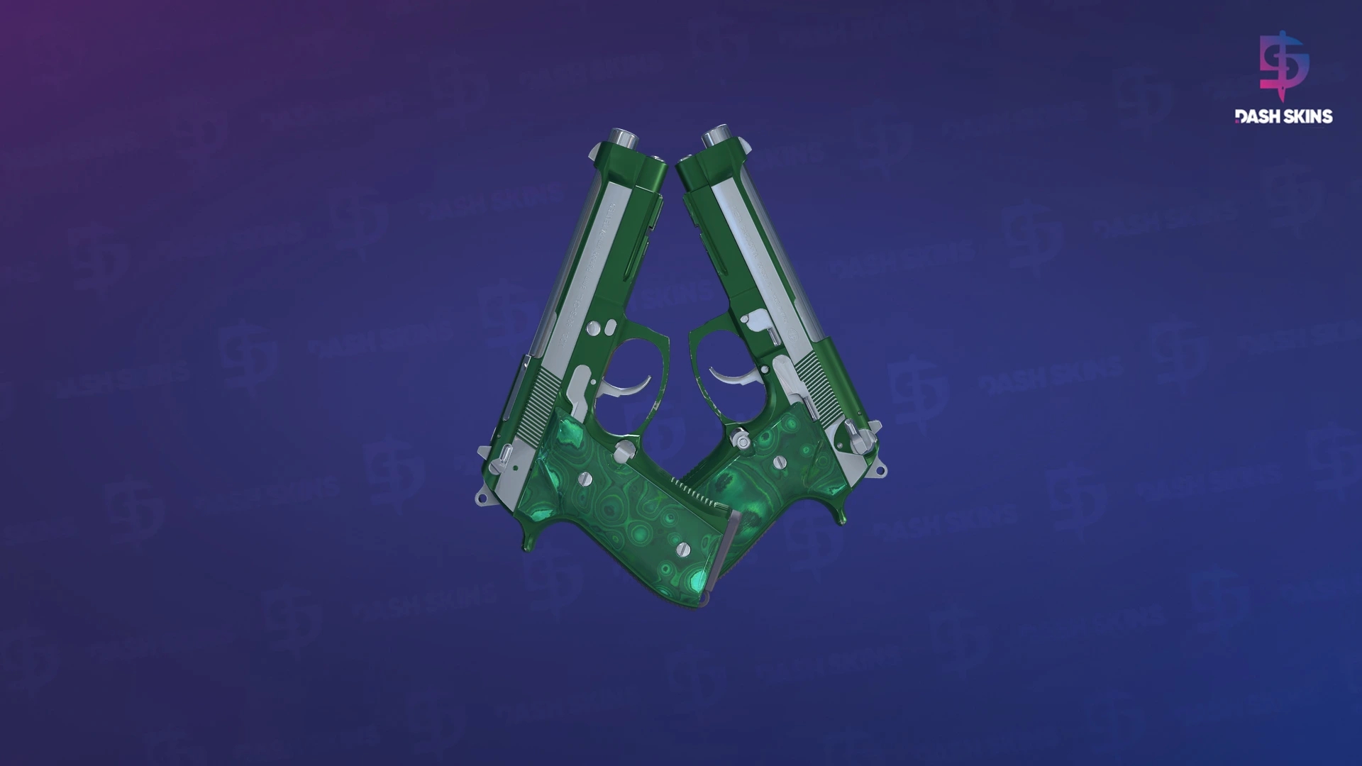 Dual Berettas | Polished Malachite (Factory New) Screenshot Playside