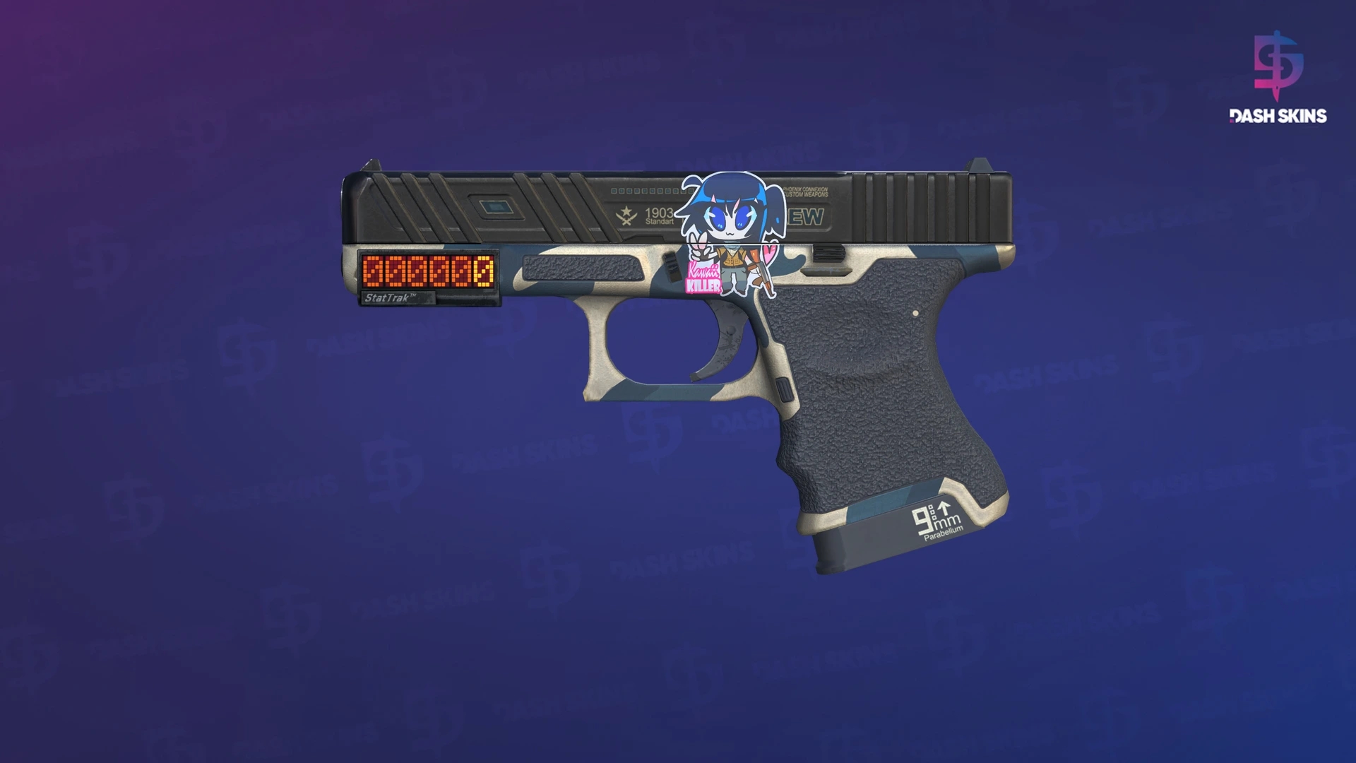 StatTrak™ Glock-18 | Winterized (Minimal Wear) Screenshot Playside