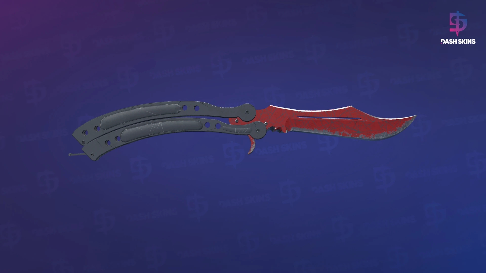 ★ Butterfly Knife | Crimson Web (Well-Worn) Screenshot Playside