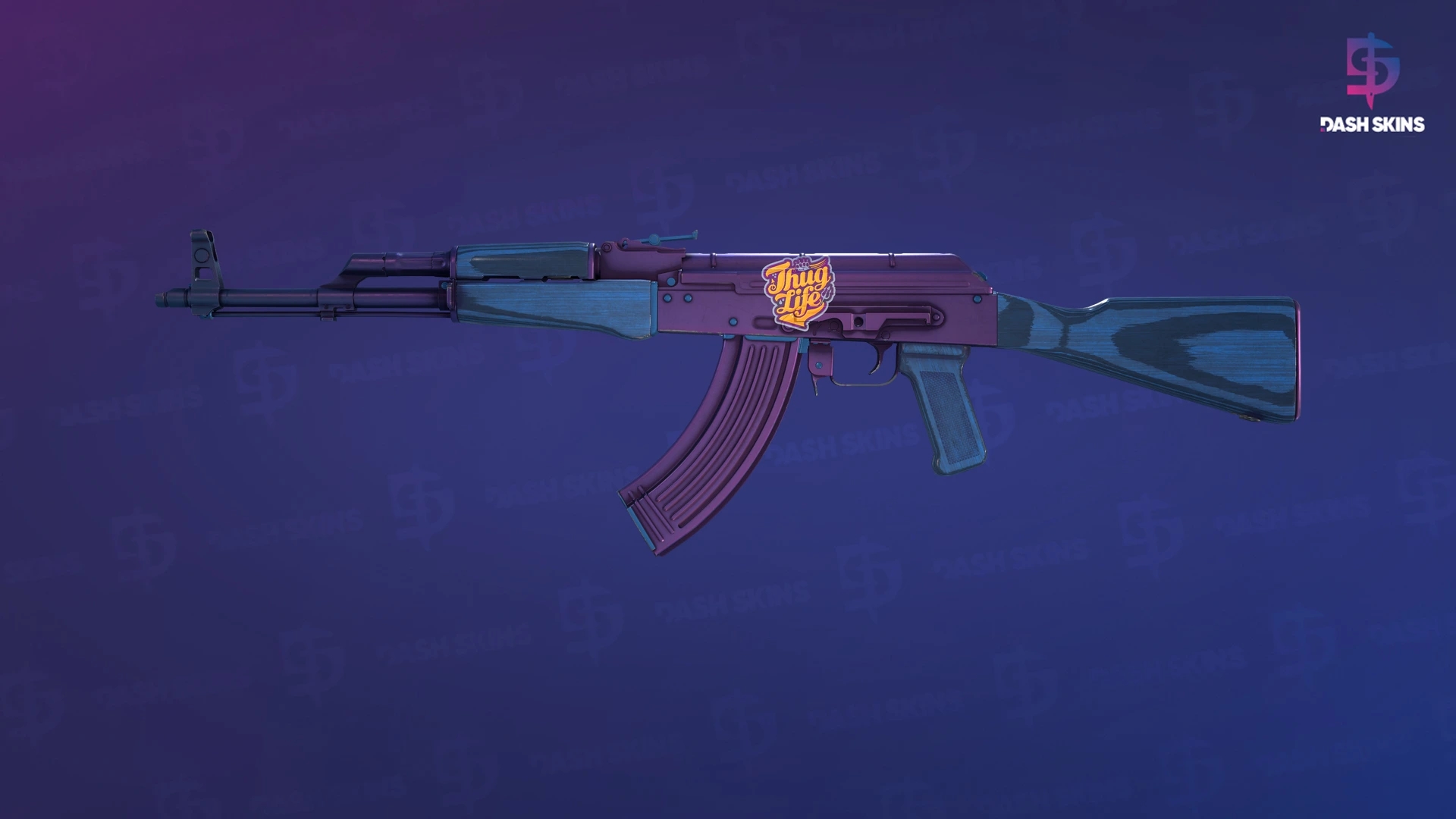 AK-47 | Midnight Laminate (Minimal Wear) Screenshot Playside