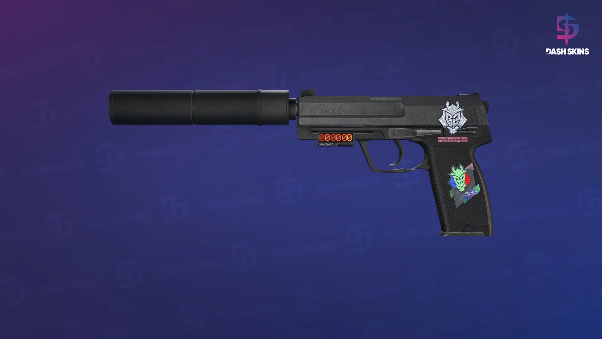 StatTrak™ USP-S | Stainless (Battle-Scarred) Screenshot Playside