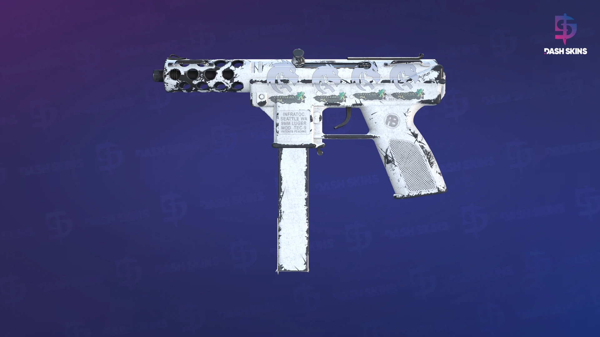 Tec-9 | Whiteout (Field-Tested) Screenshot Playside