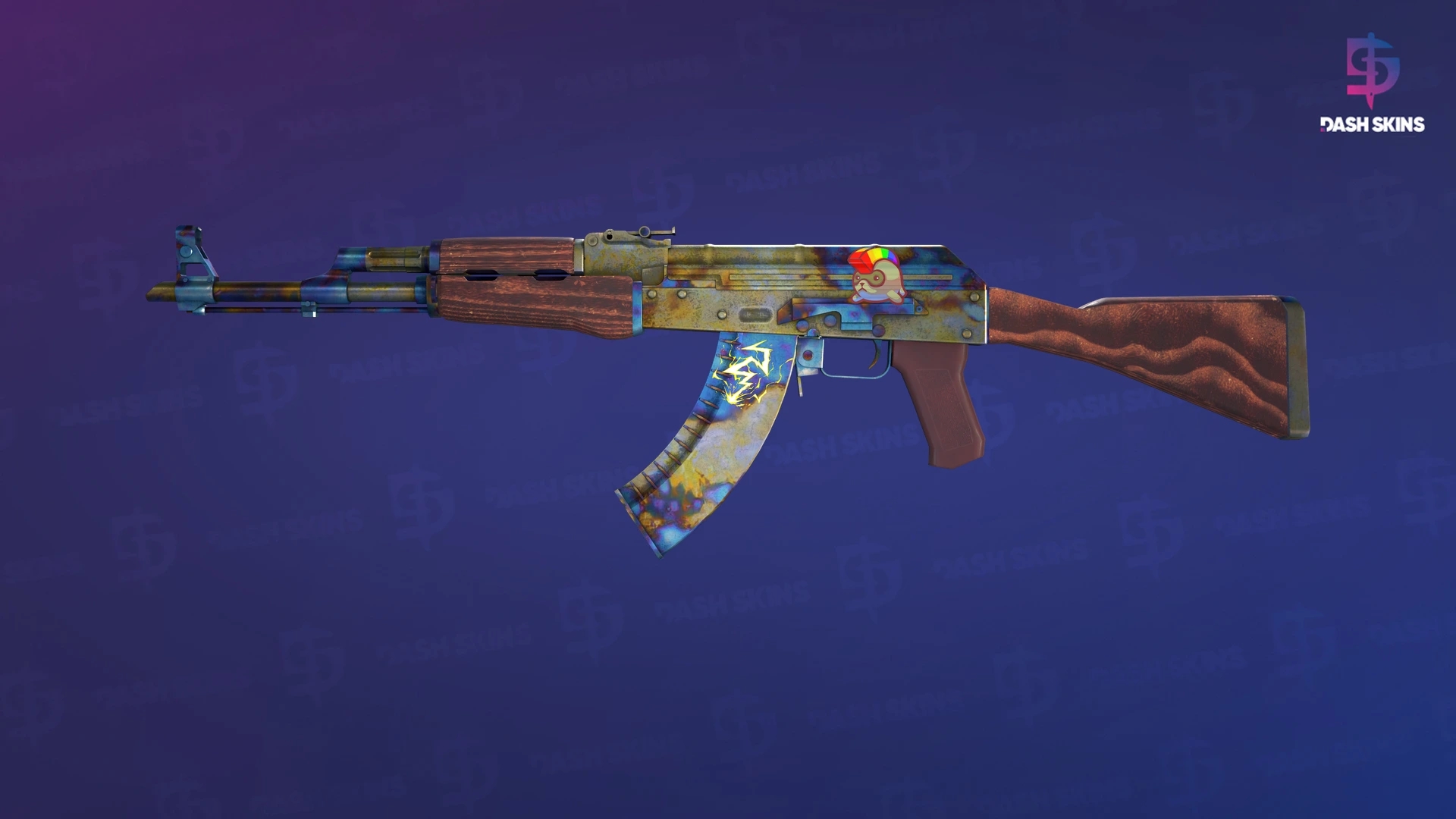 AK-47 | Case Hardened (Well-Worn) Screenshot Playside