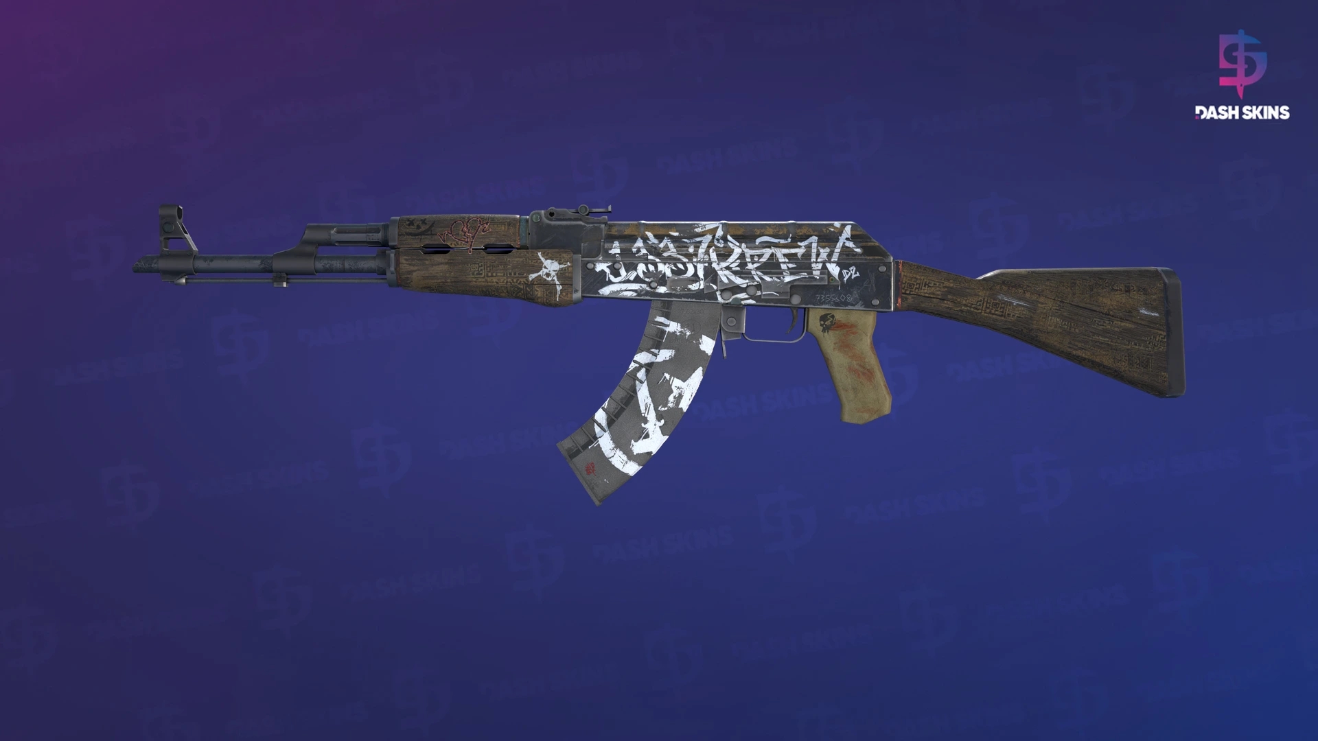 AK-47 | Wasteland Rebel (Well-Worn) Screenshot Playside