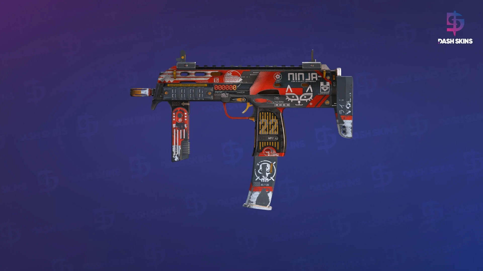 StatTrak™ MP7 | Bloodsport (Well-Worn) Screenshot Playside
