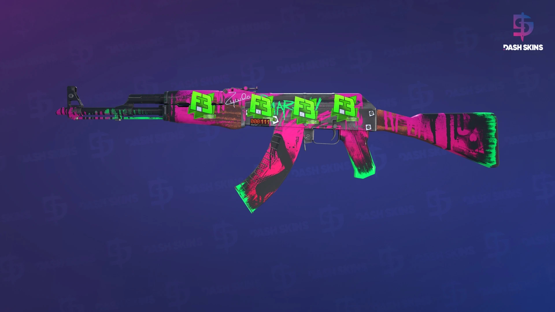 StatTrak™ AK-47 | Neon Revolution (Field-Tested) Screenshot Playside