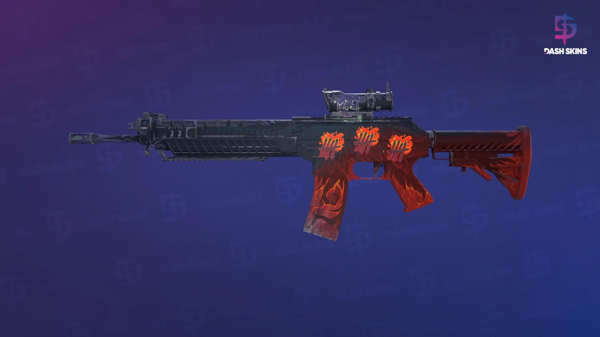 SG 553 | Darkwing (Well-Worn) Screenshot Playside