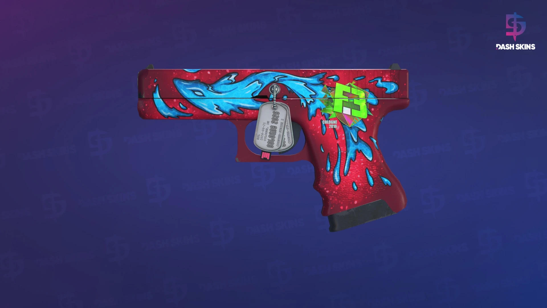 Glock-18 | Water Elemental (Minimal Wear) Screenshot Playside