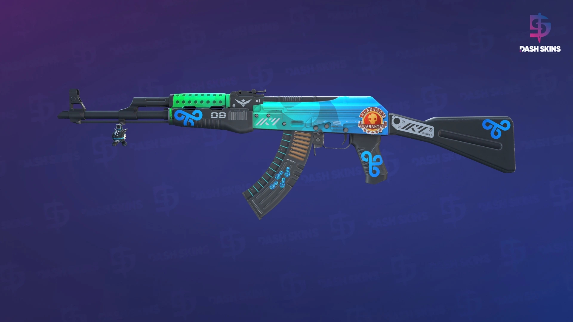 AK-47 | Ice Coaled (Minimal Wear) Screenshot Playside