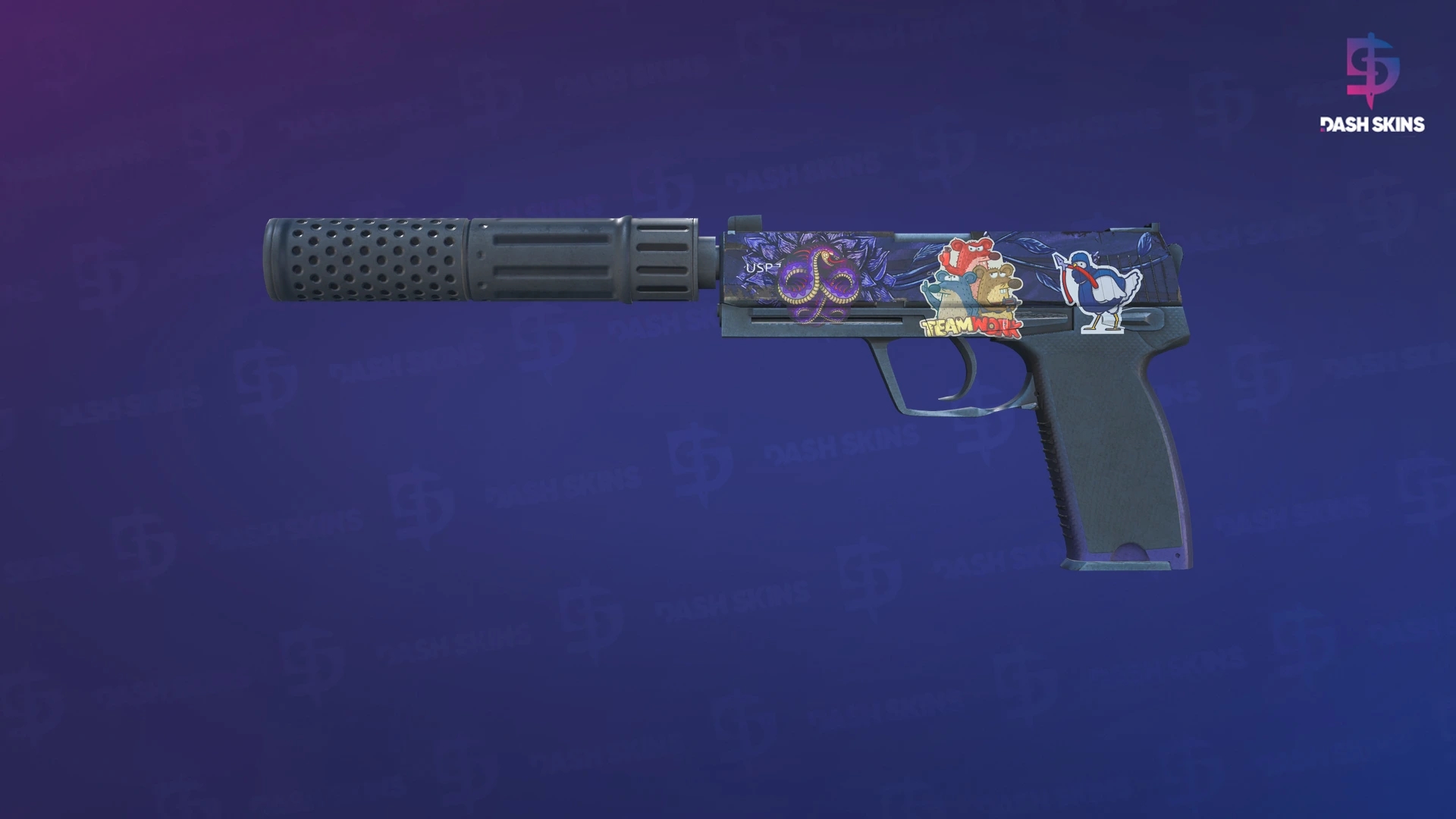 USP-S | Black Lotus (Battle-Scarred) Screenshot Playside