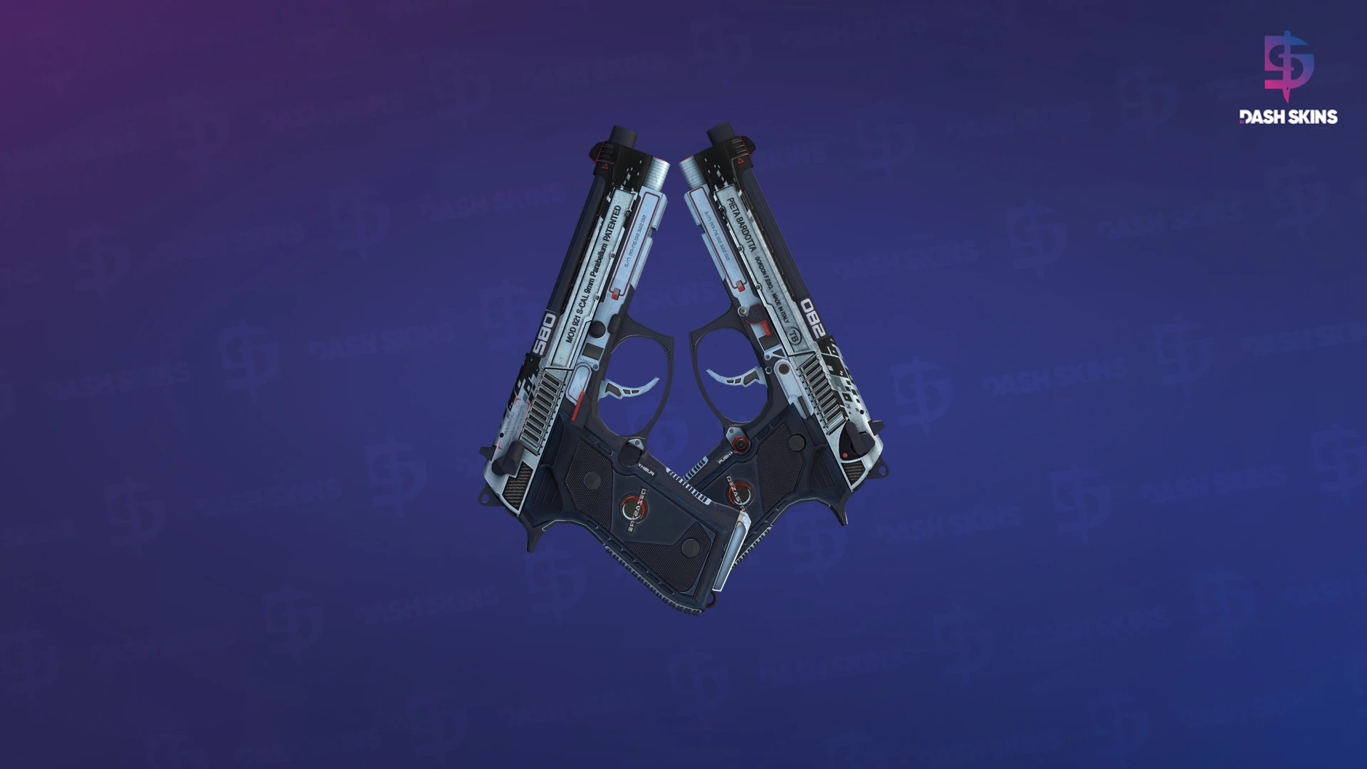 Dual Berettas | Dezastre (Well-Worn) Screenshot Playside