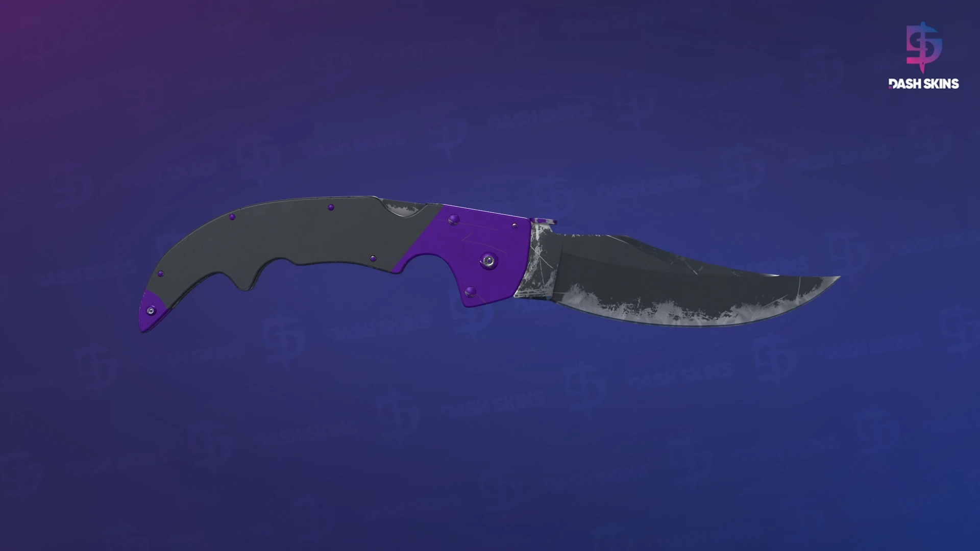 ★ Falchion Knife | Ultraviolet (Well-Worn) Screenshot Playside