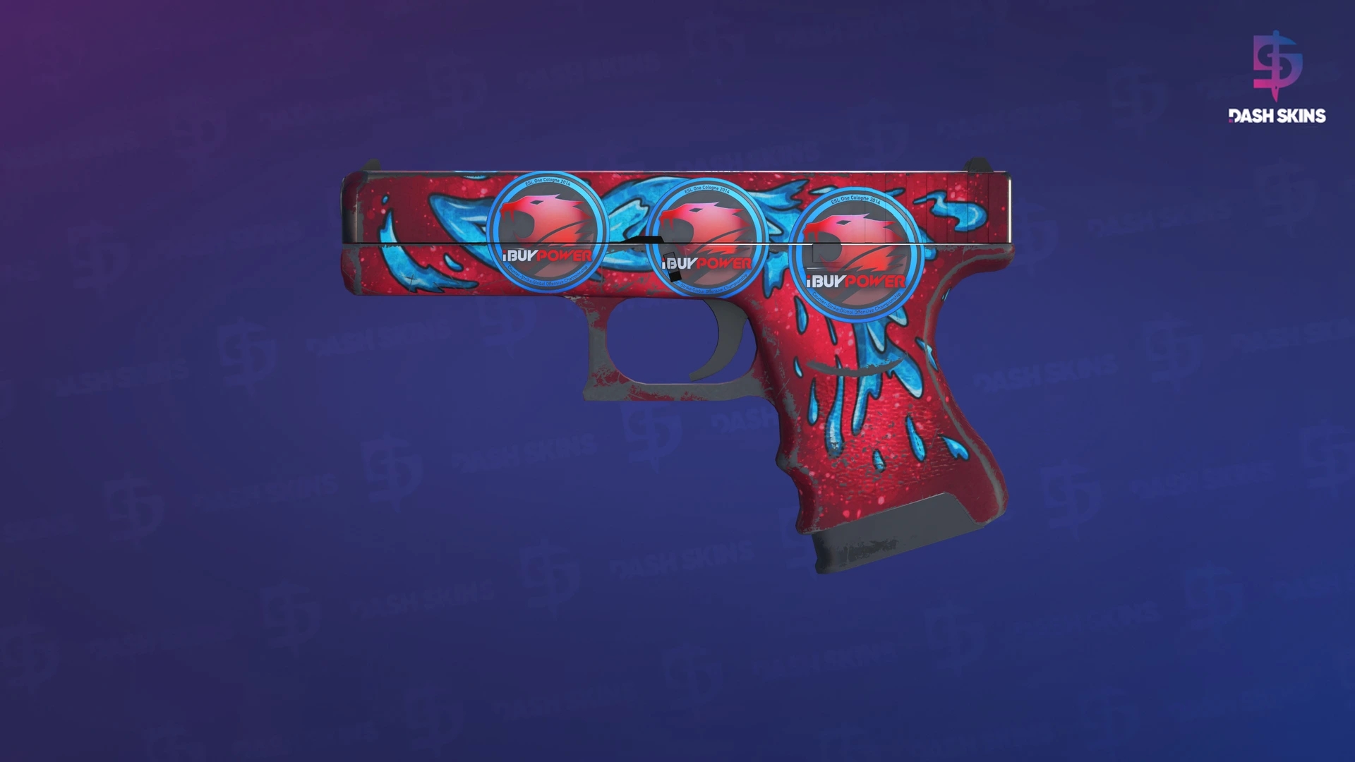 Glock-18 | Water Elemental (Well-Worn) Screenshot Playside
