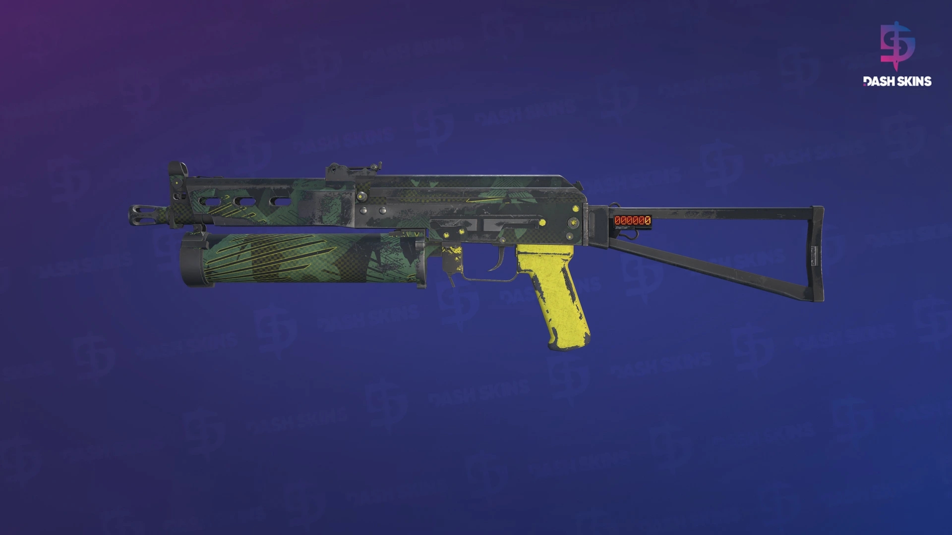 StatTrak™ PP-Bizon | Jungle Slipstream (Well-Worn) Screenshot Playside