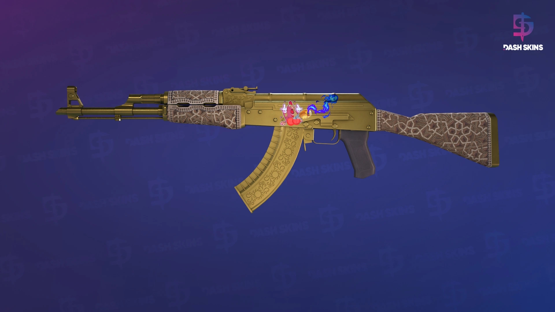 AK-47 | Gold Arabesque (Factory New) Screenshot Playside