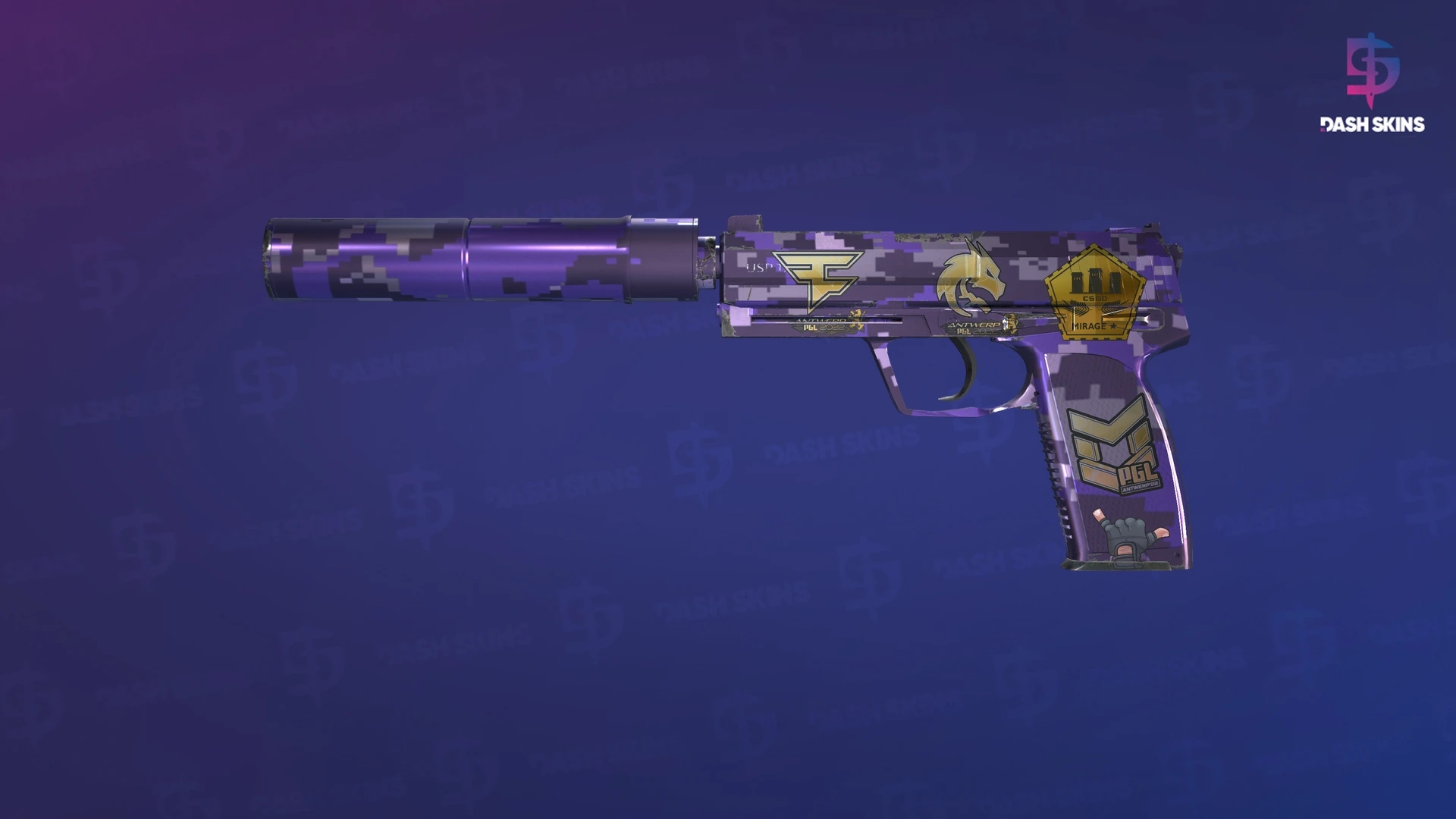 Souvenir USP-S | Purple DDPAT (Minimal Wear) Screenshot Playside