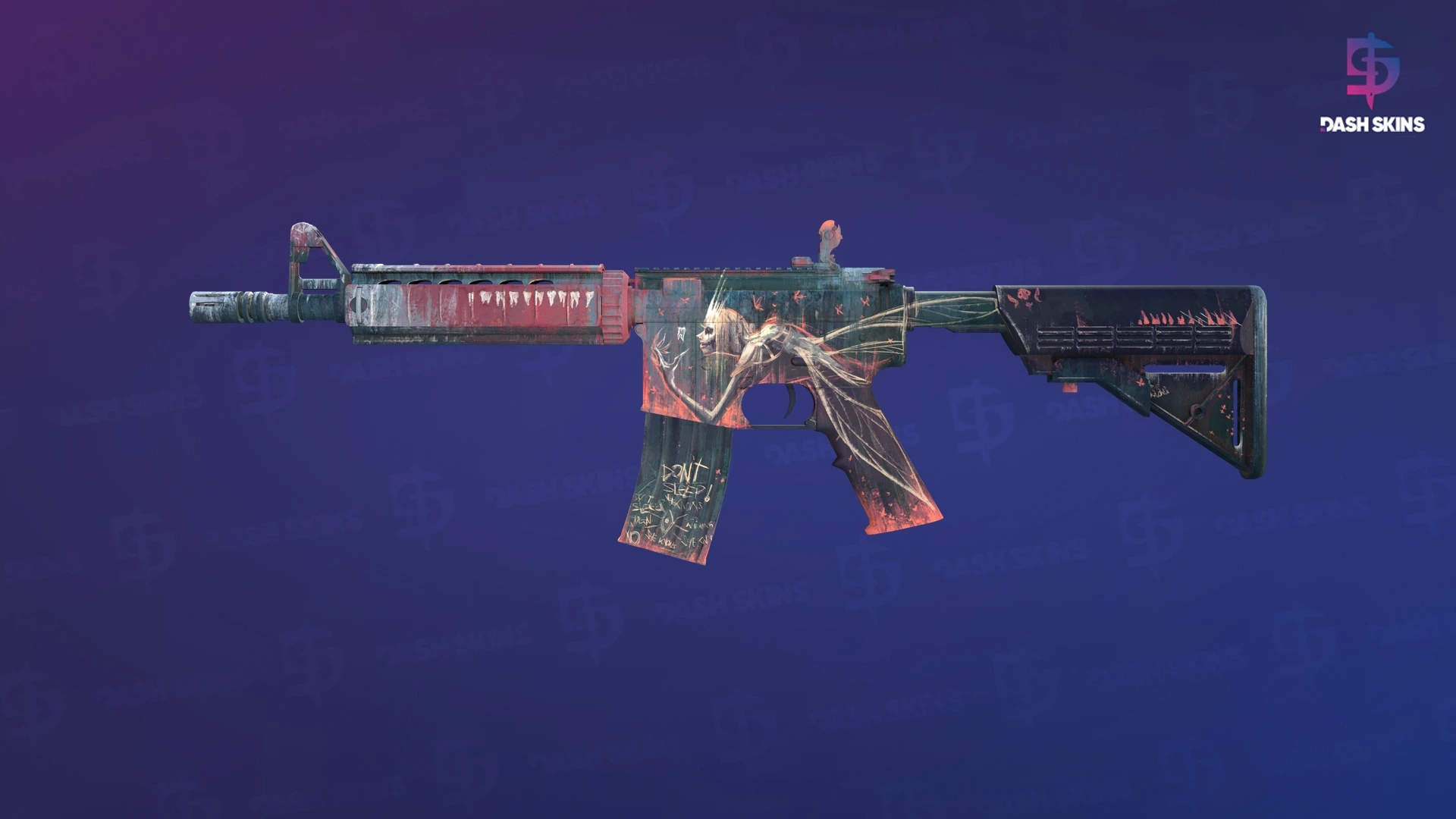 M4A4 | Tooth Fairy (Minimal Wear) Screenshot Playside