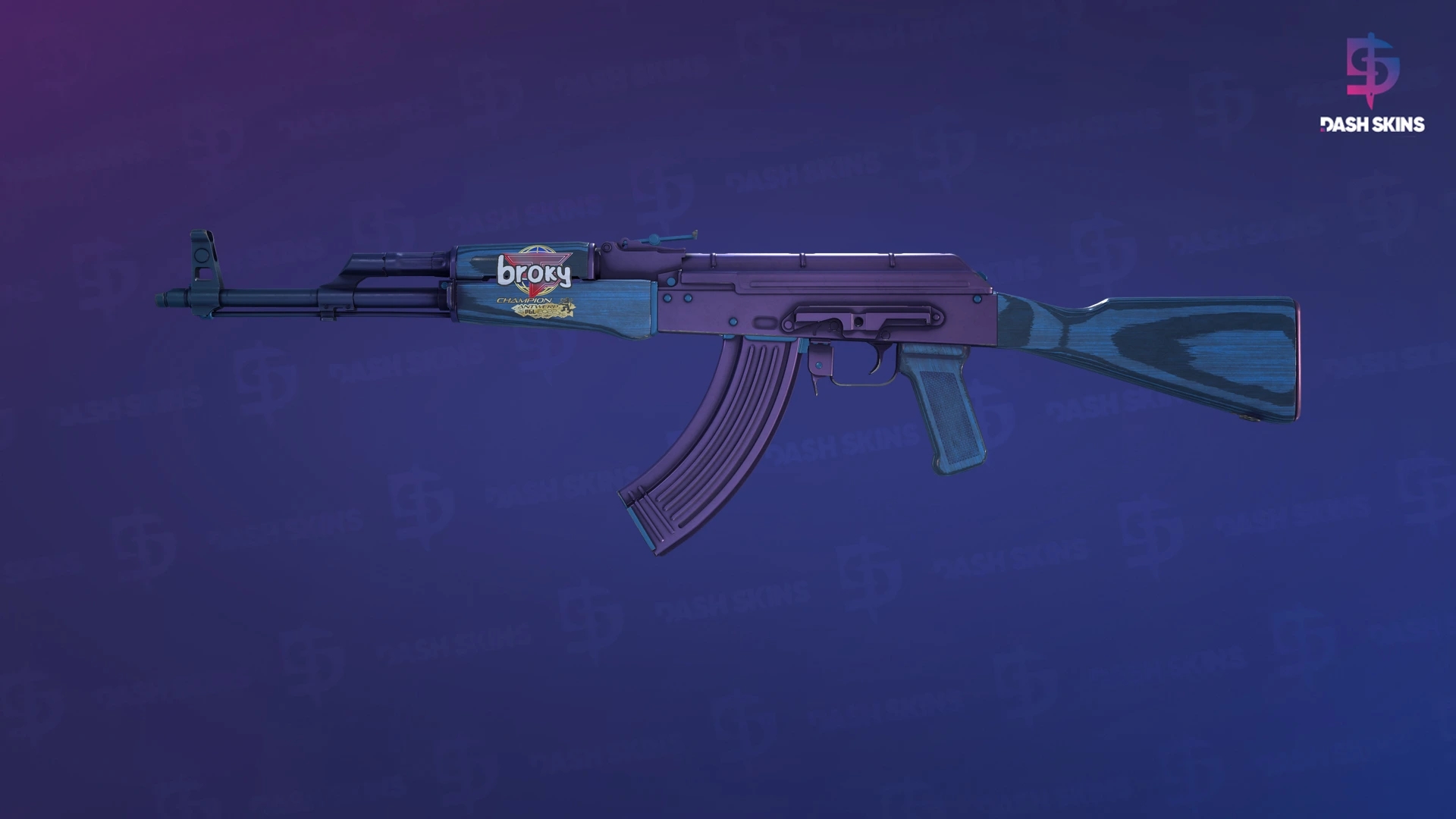 AK-47 | Midnight Laminate (Minimal Wear) Screenshot Playside