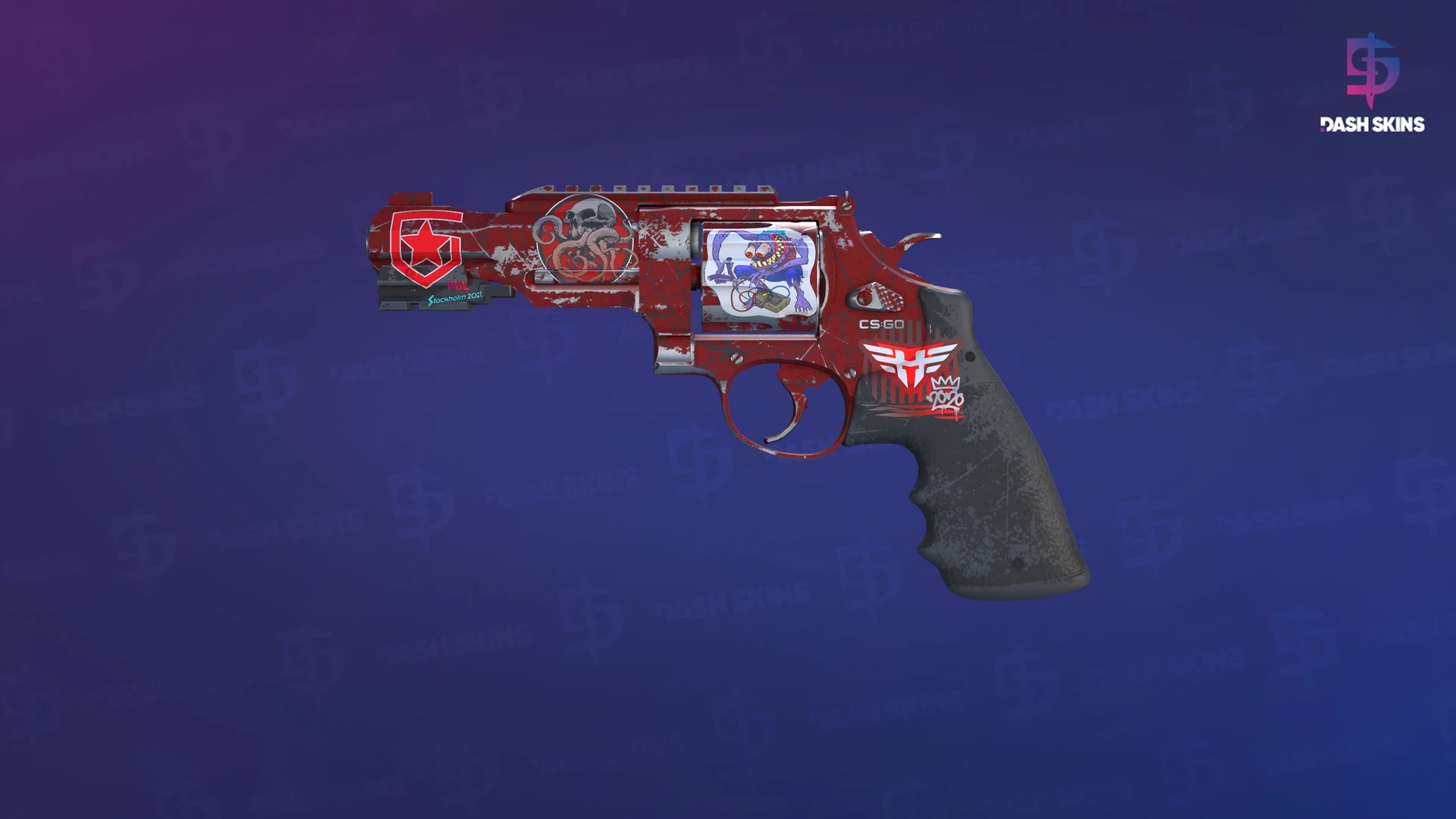 R8 Revolver | Crimson Web (Well-Worn) Screenshot Playside