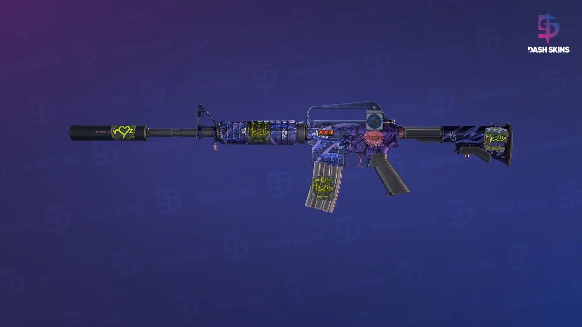 StatTrak™ M4A1-S | Black Lotus (Minimal Wear) Screenshot Playside