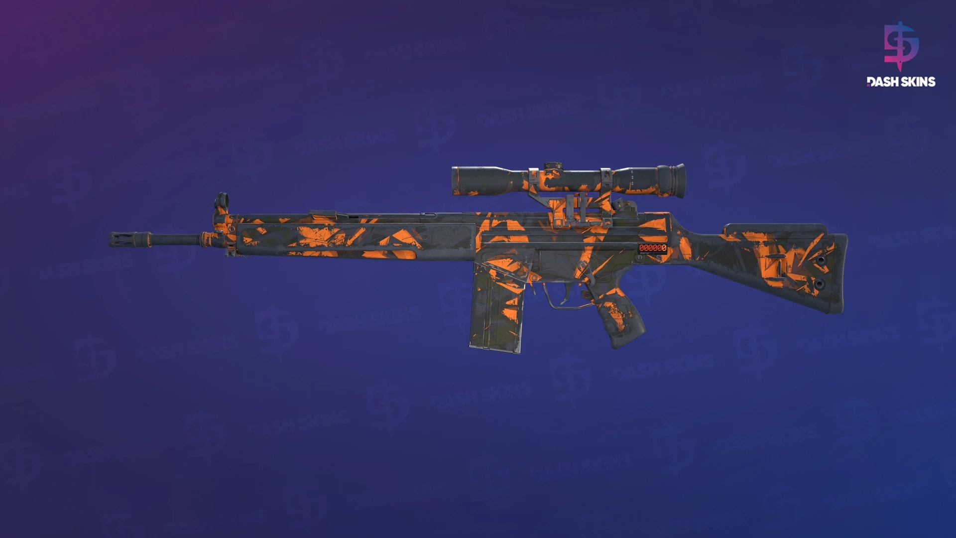 StatTrak™ G3SG1 | Orange Crash (Well-Worn) Screenshot Playside