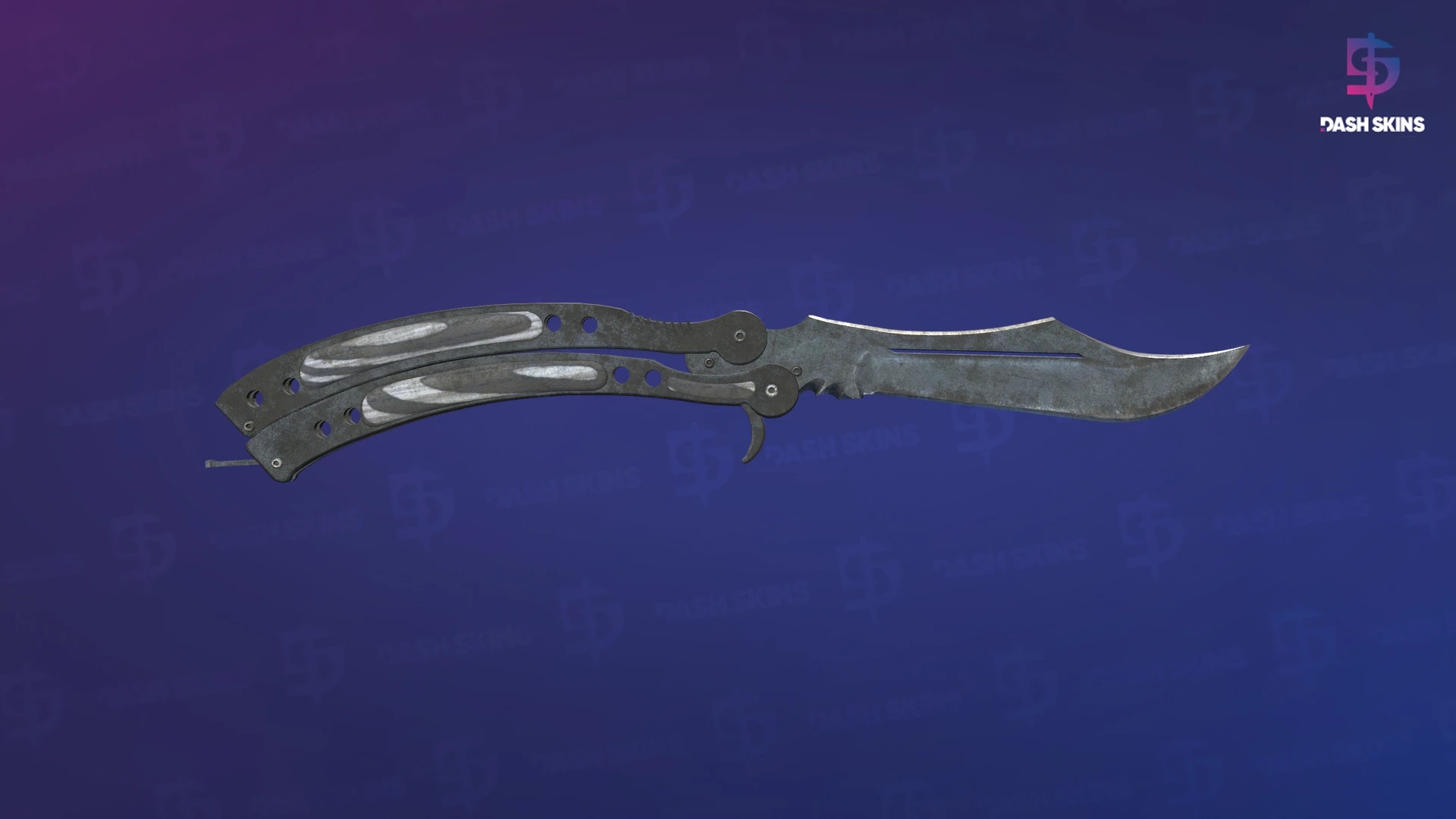 ★ StatTrak™ Butterfly Knife | Black Laminate (Battle-Scarred) Screenshot Playside
