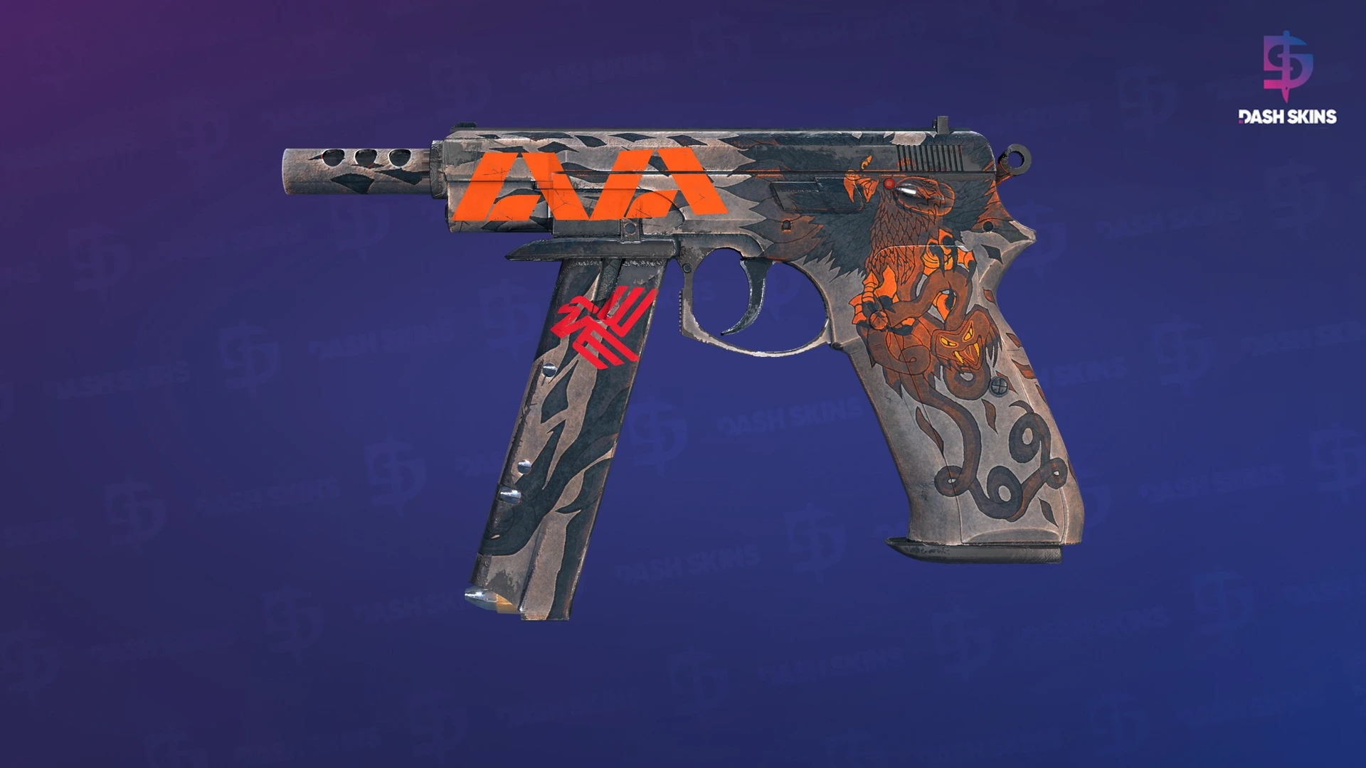CZ75-Auto | Circaetus (Well-Worn) Screenshot Playside